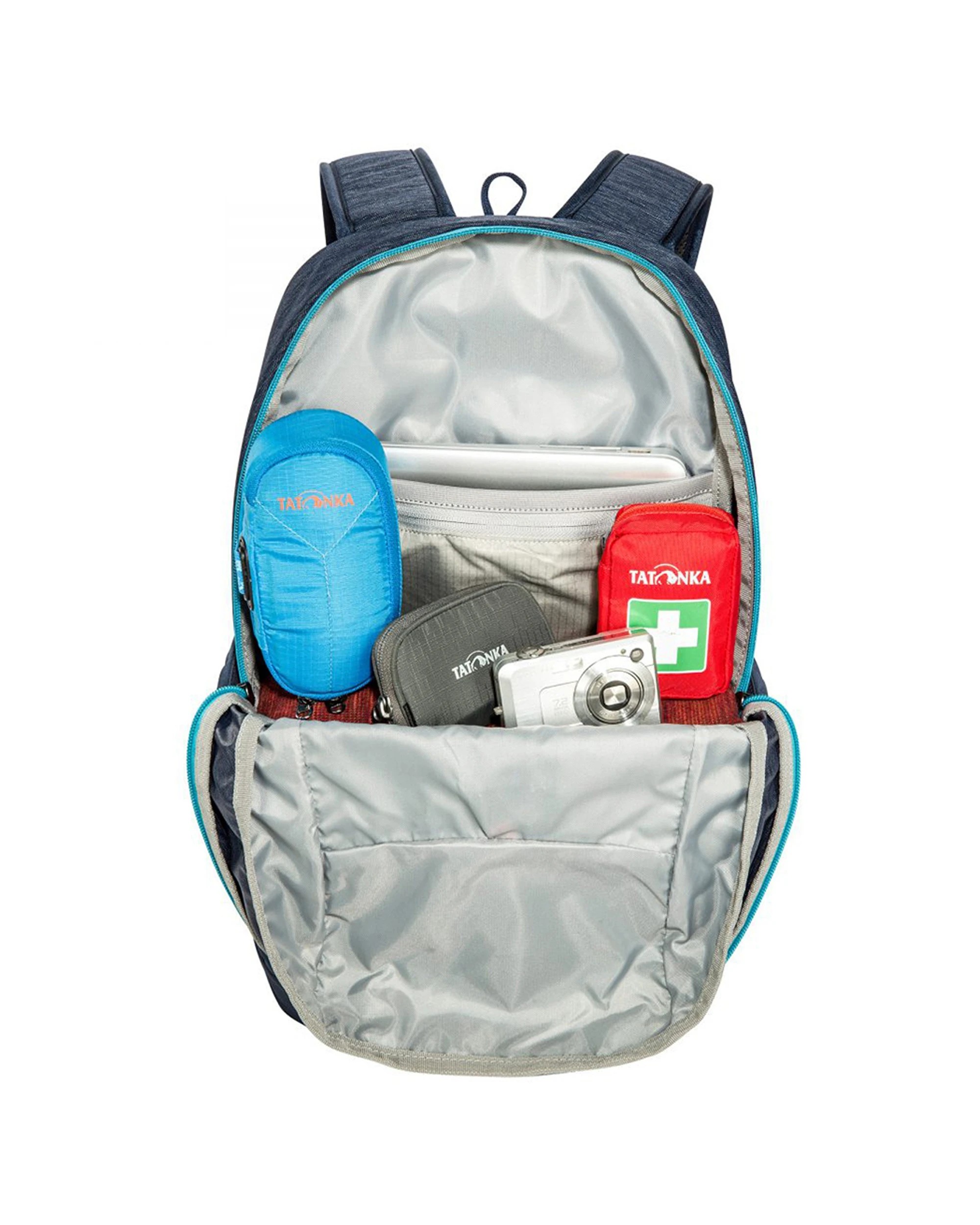 5 Tatonka City Pack 20L Backpack Padded Back Recycled Materials Daypack Key Holder - Blue, 5 of 6