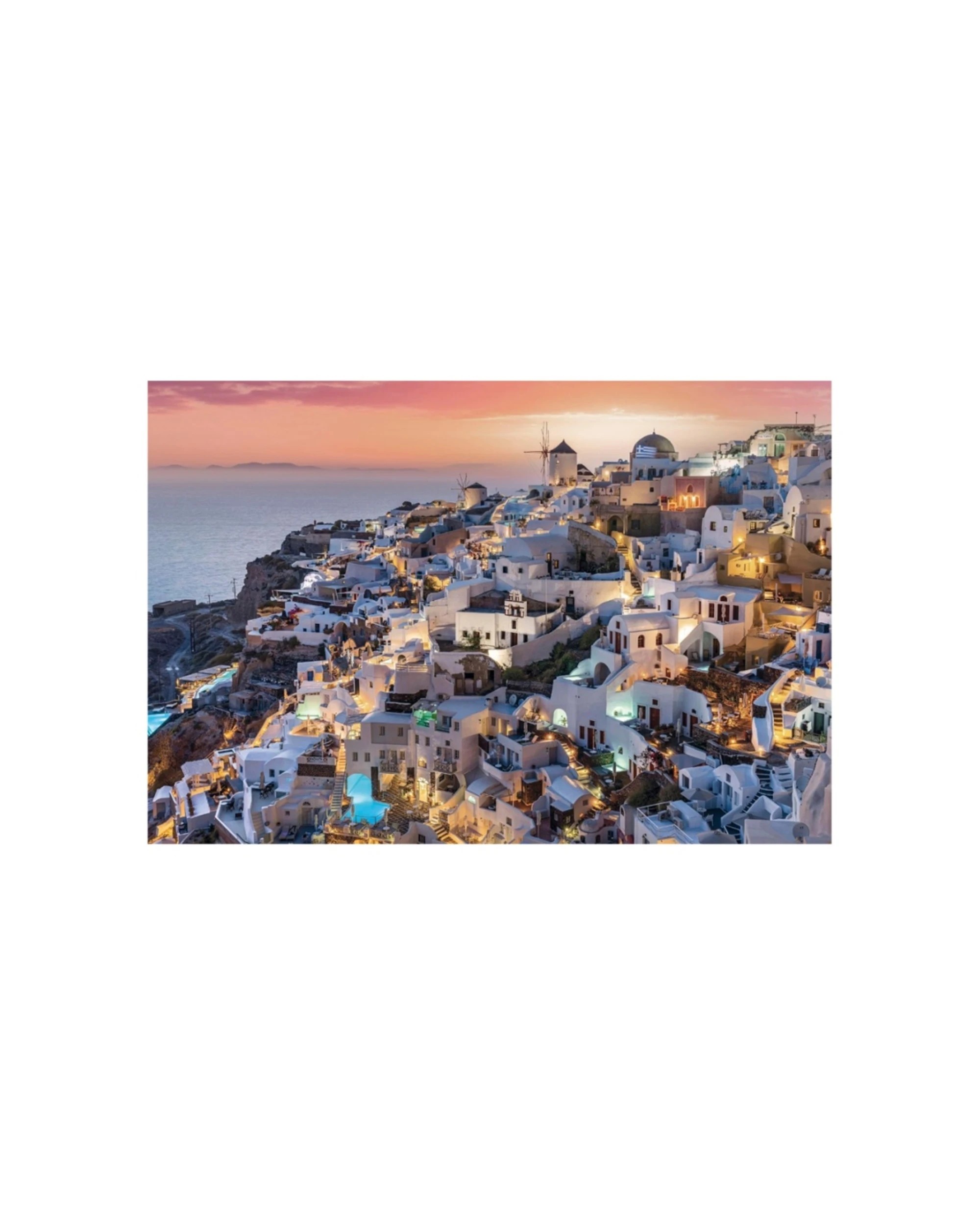 2 Clementoni Santorini Shades 1000 Piece Jigsaw Puzzle 69x50cm - Multi, 2 of 2