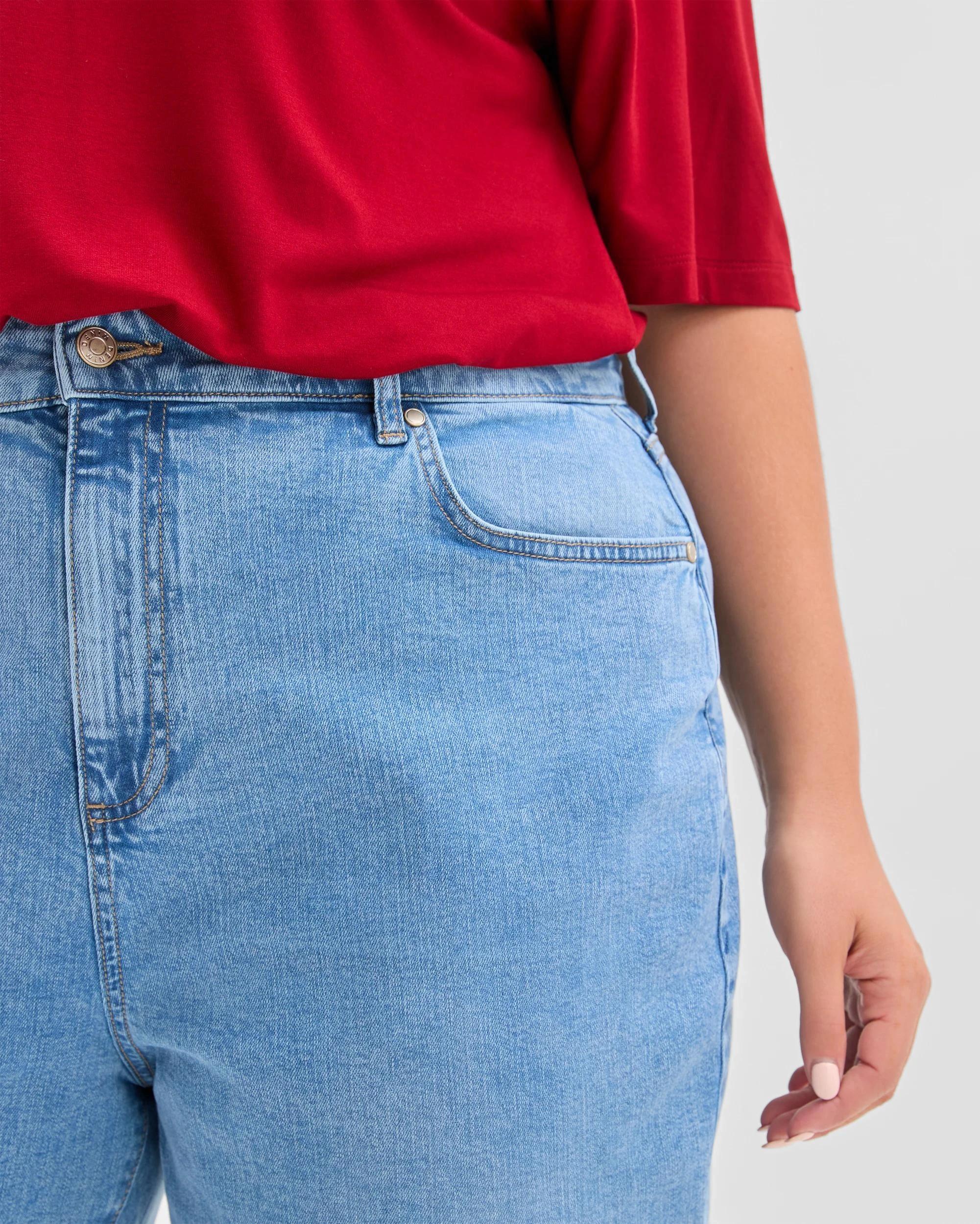 5 Target Curve Plus Size Denim Forward Seam Barrel Leg Jeans INDIGO, 5 of 6