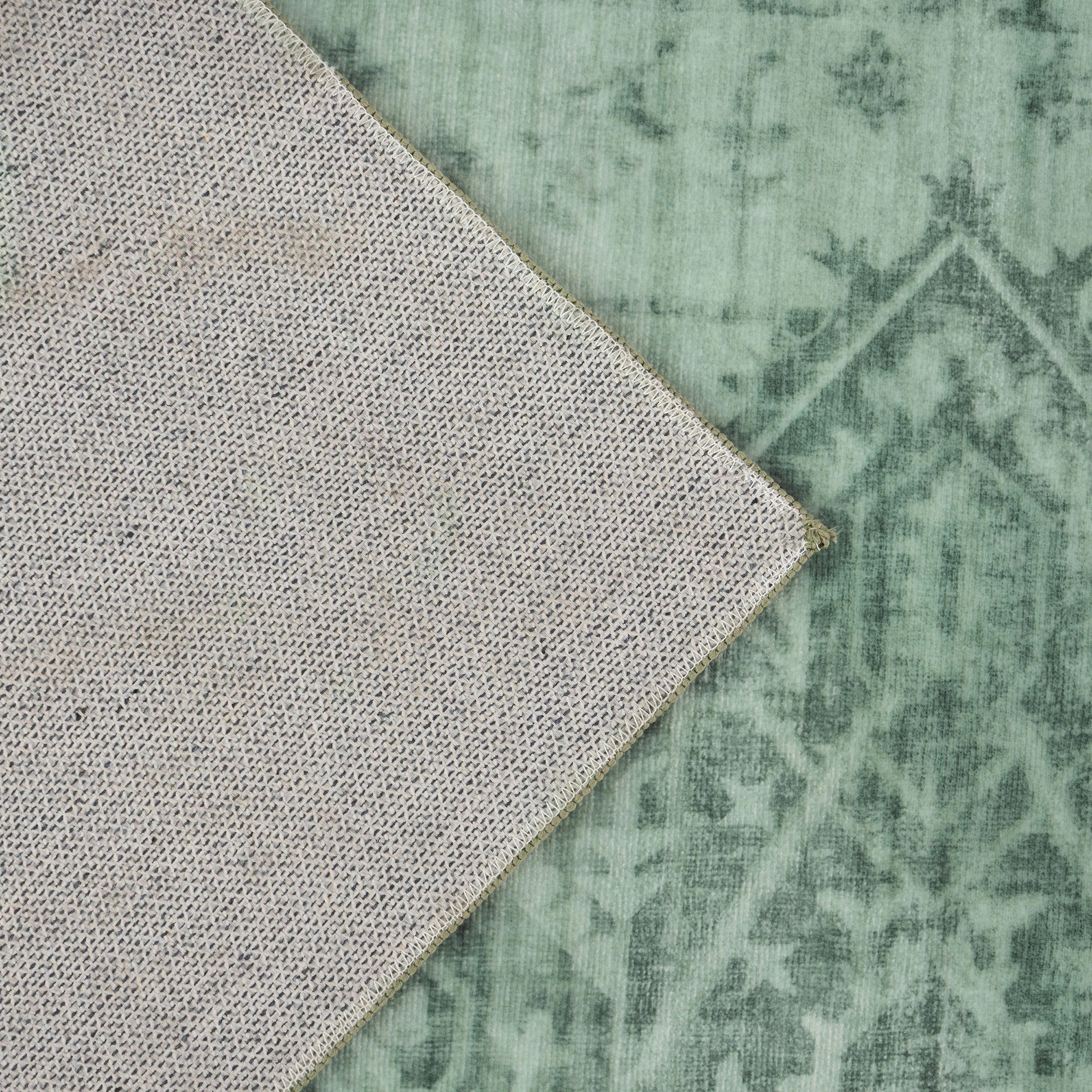 8 Common Ground Rugs Opaline Washable 220x150cm - Medium Floor Rug - Green, 8 of 9