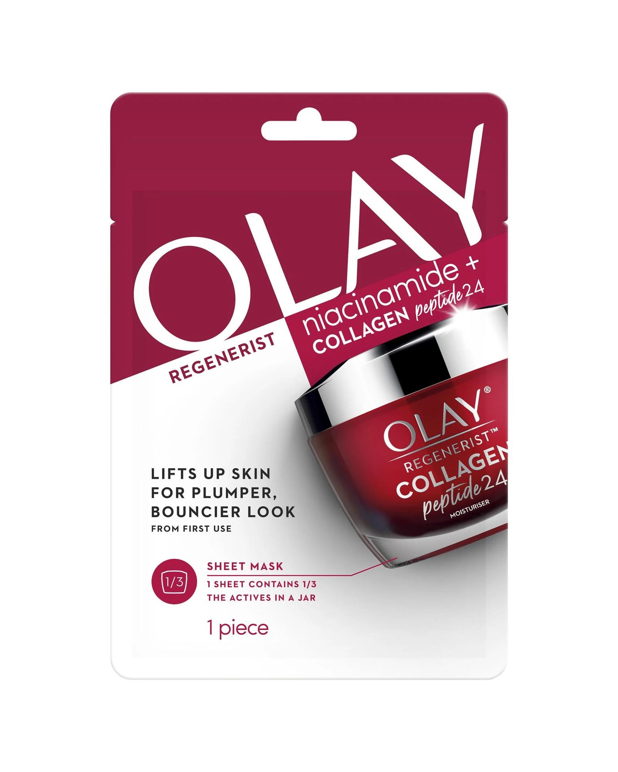 2 10 x Olay Regenerist Sheet Face Mask Niacinamide + Collagen Peptide 24, 2 of 6