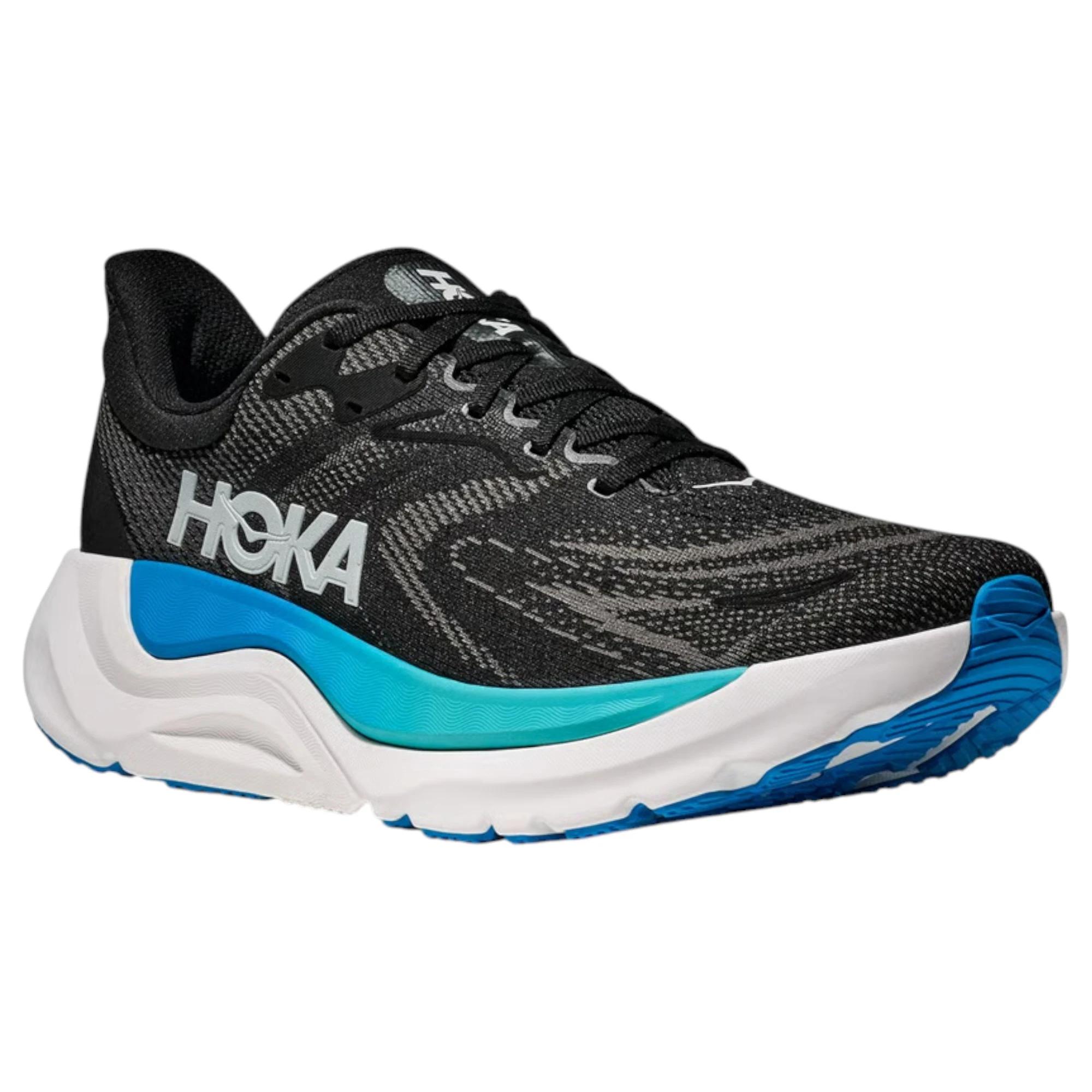 7 Hoka Mens Arahi 8 Athletic Running Shoes BLACK/SKYWARD BLUE, 7 of 7