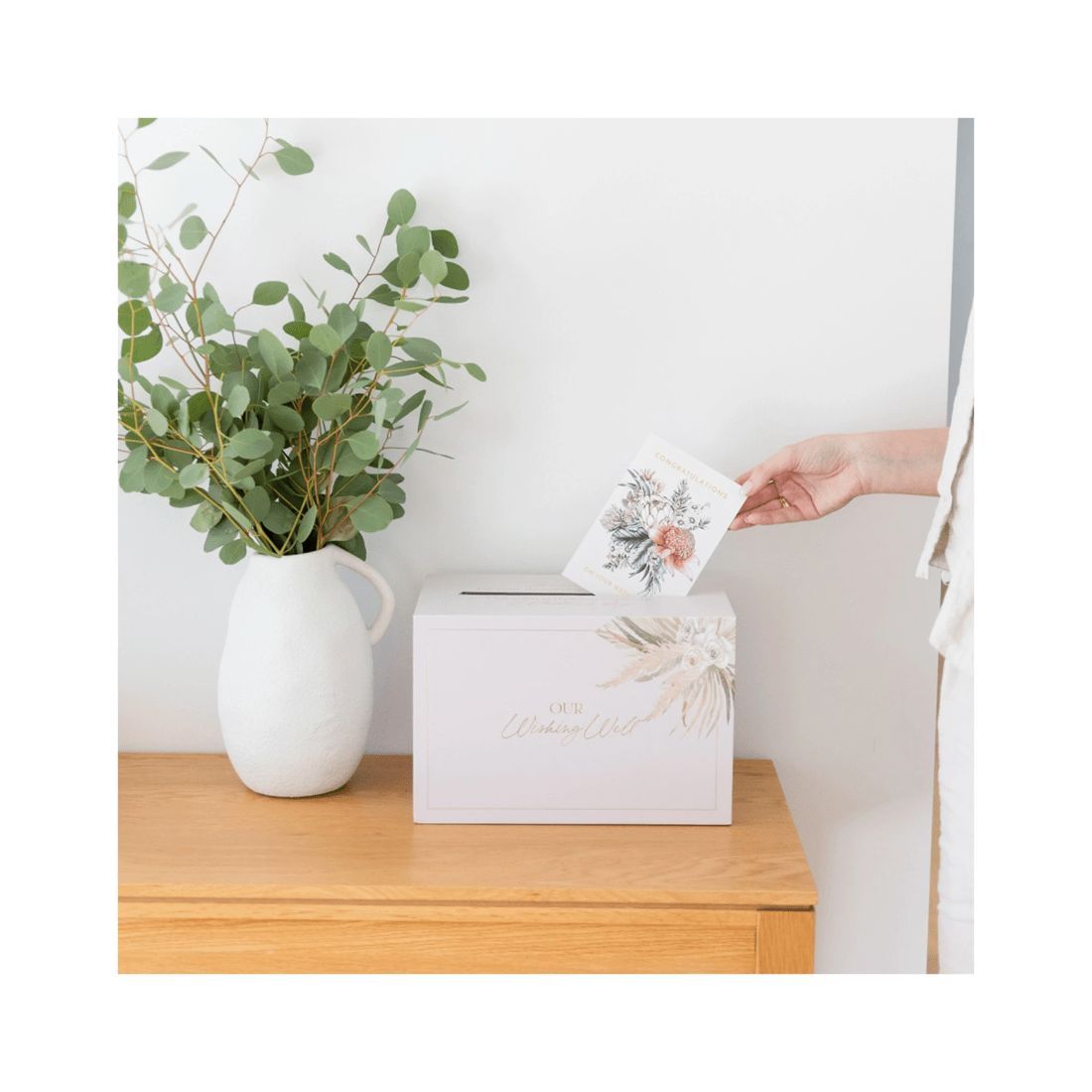 2 Splosh Floral Wedding/engagement Party Our Wishing Well Box W/ Slot 30x20cm
 - Pink, 2 of 9