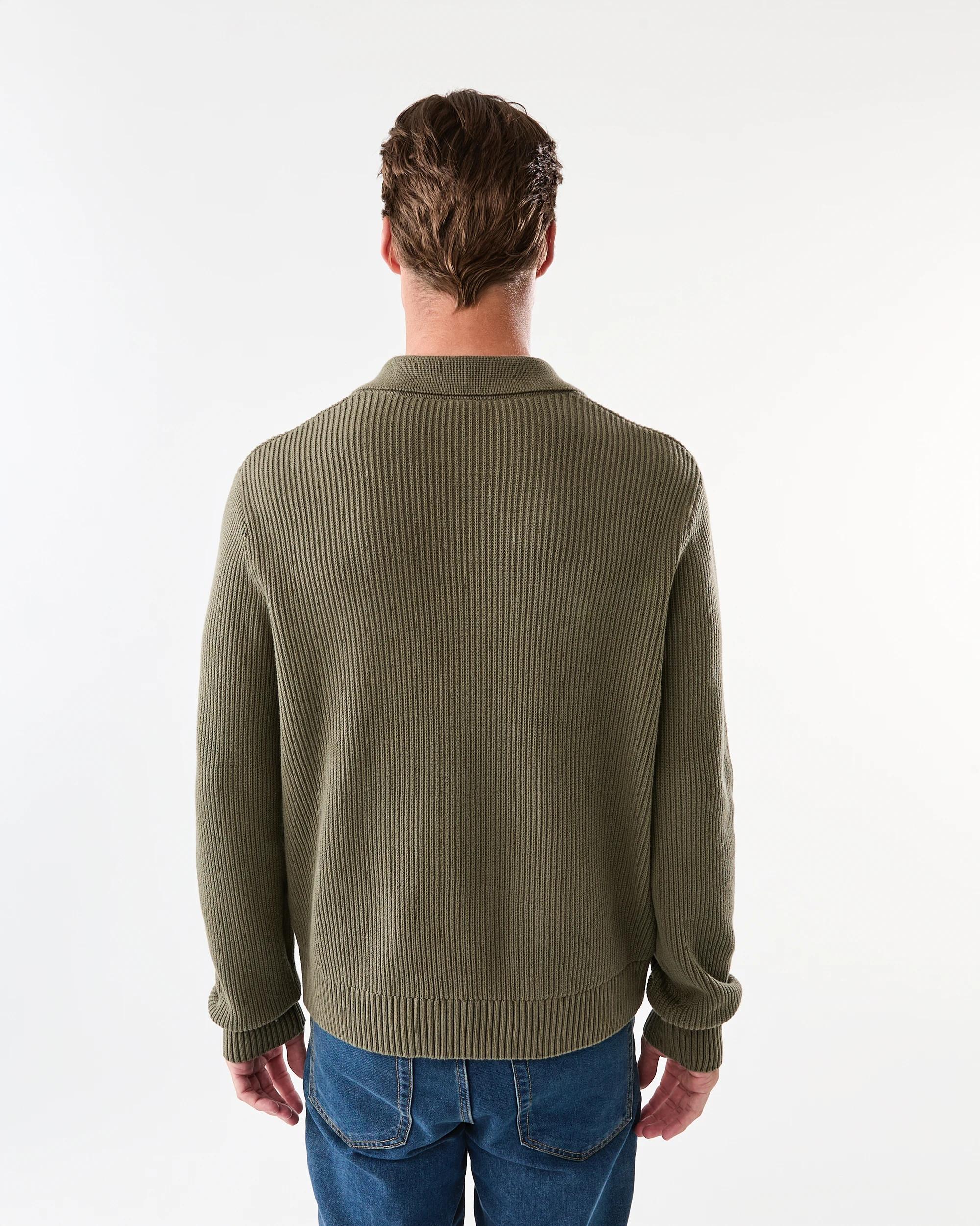 2 Knit Polo Shirt Grn Smkolv, 2 of 7