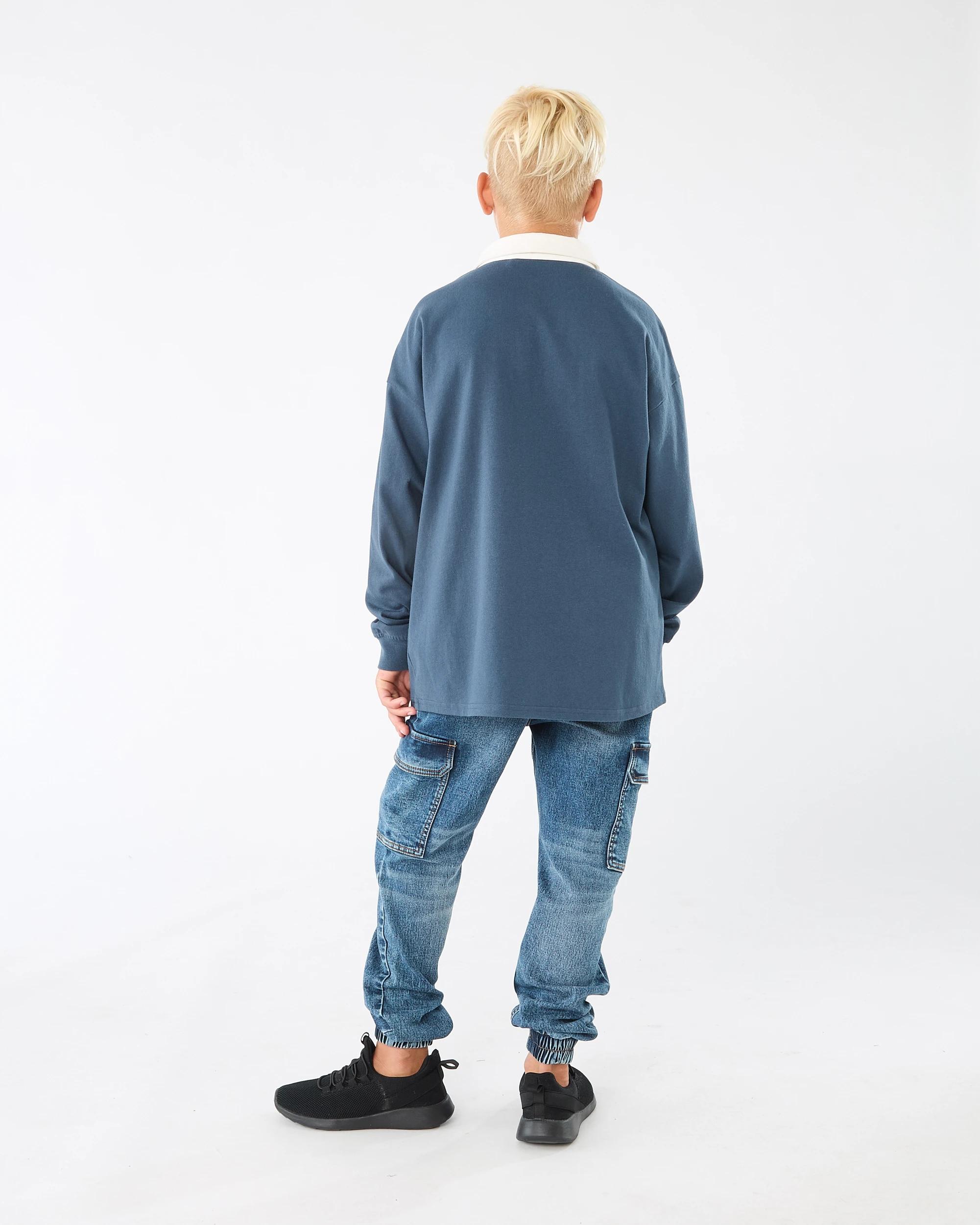 8 Oversized Rugby T-shirt Blu Varsit, 8 of 8