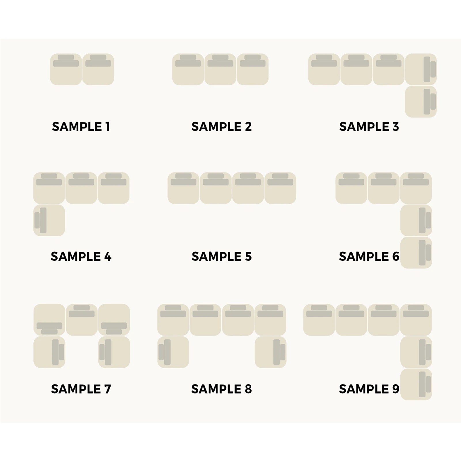 4 Oikiture 2pc Modular Sofa Lounge Chair Armless Tofu Back Pu Leather
 - Black, 4 of 10