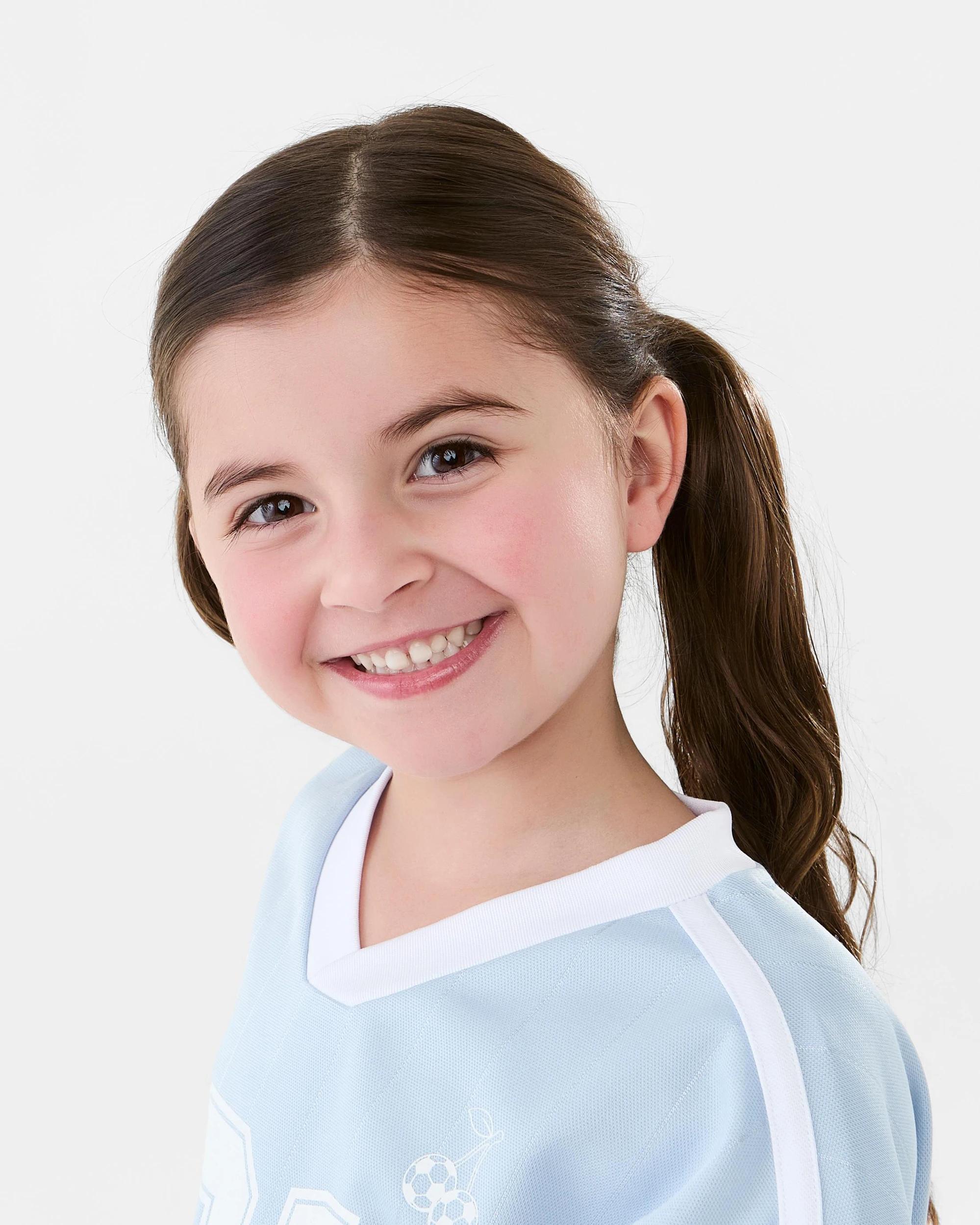 3 Short Sleeve Oversized Sporty T-shirt Blue 01, 3 of 8