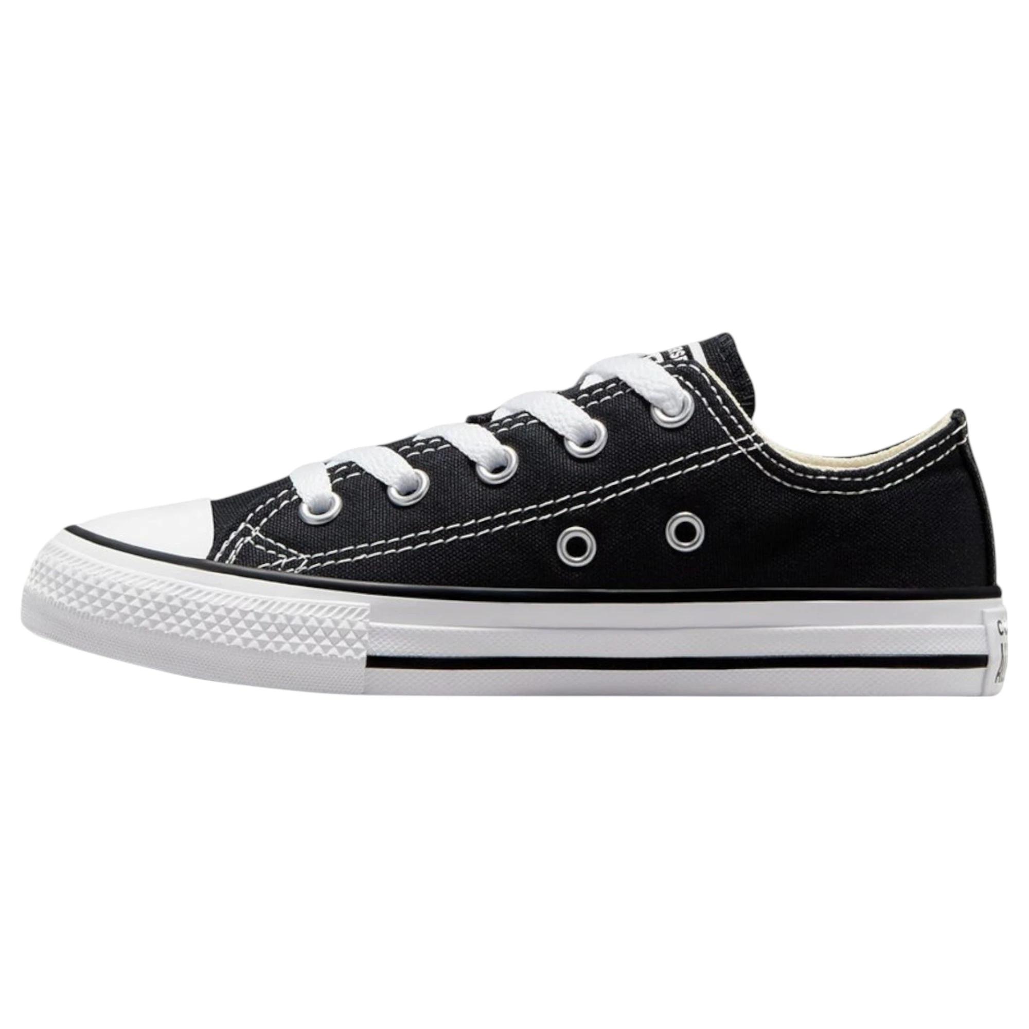 2 Converse Unisex Kids Chuck Taylor All Star Low Top Casual Shoes BLACK, 2 of 7