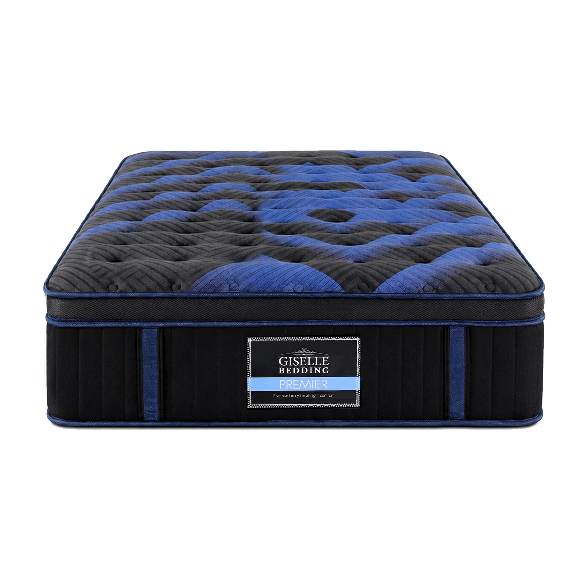 4 Giselle 34cm Hybrid Mattress with Cooling Gel Memory Foam and Edge Support - Single Bed - Blue, 4 of 9