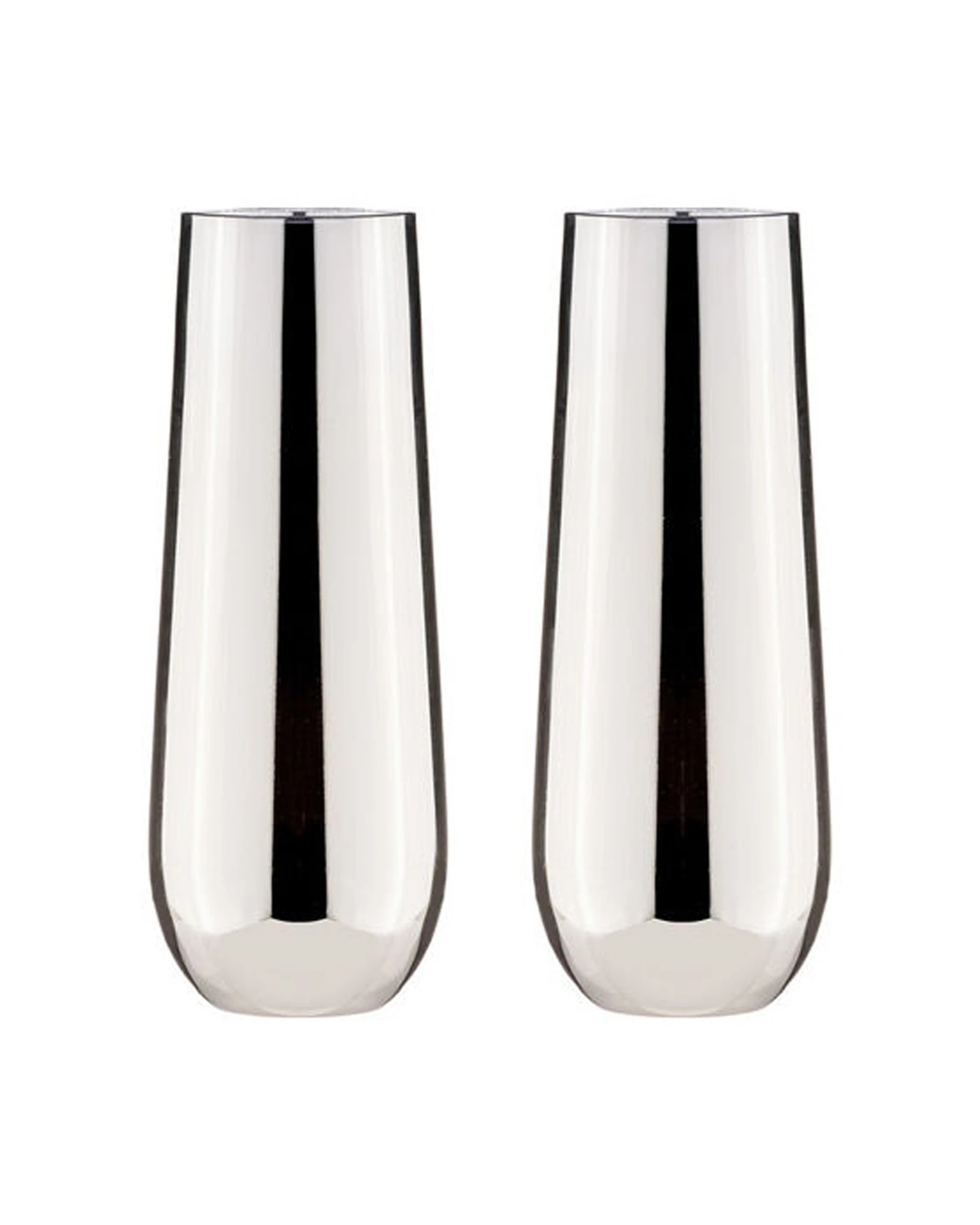 2 Ladelle 2PK Aurora Stemless Champagne Glass Cup Set 500ml - Silver, 2 of 3