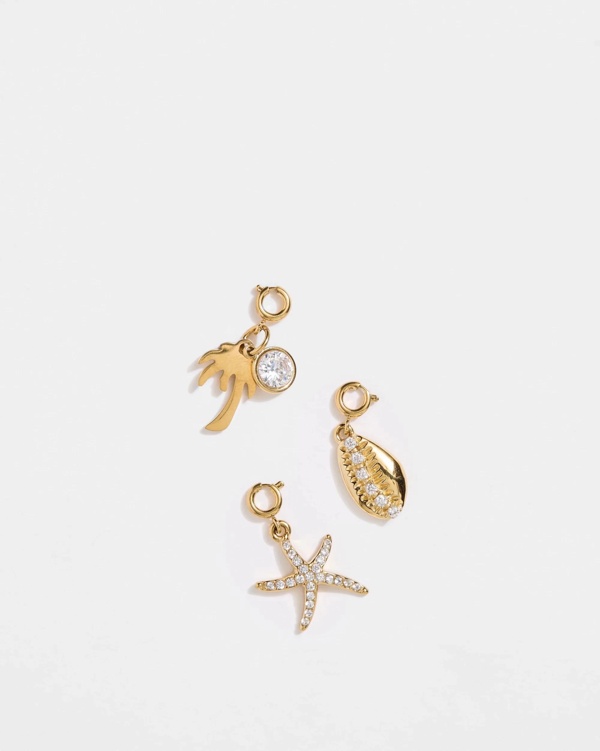 1 Target Woman Waterproof 3 Pack Tropical Theme Charm Set GOLD, 1 of 5