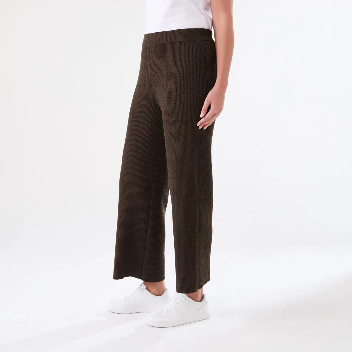 2 Wide True Knit Ankle Pants MELTED CHOCOLATE, 2 of 5