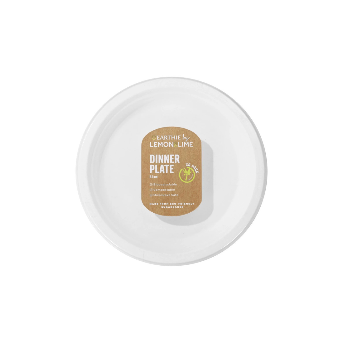 1 30pc Lemon & Lime Eco/biodegradable/compostable Disposable 23cm Dinner Plate Wht
 - White, 1 of 3