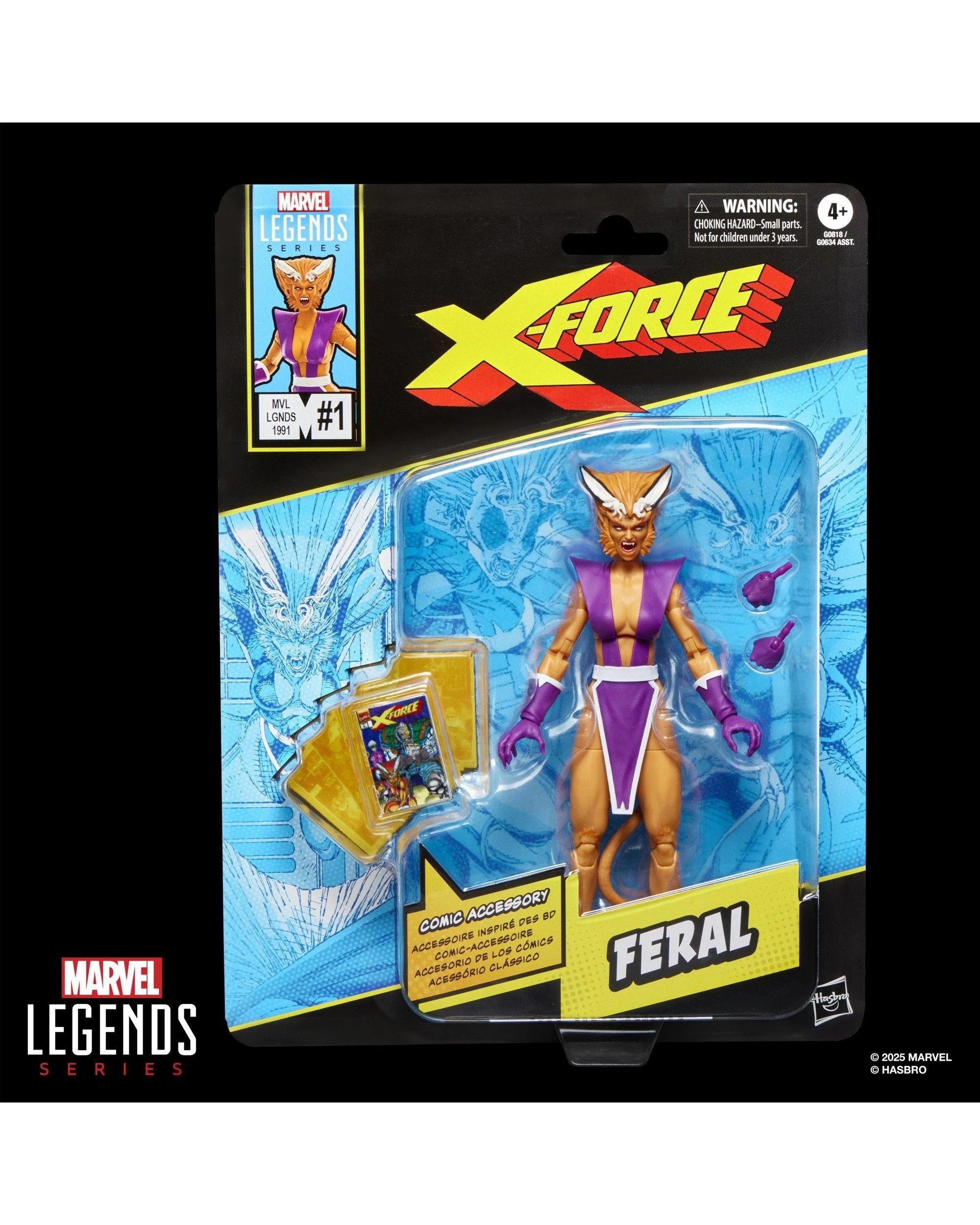 2 Hasbro Marvel Legends Series X-Force Feral Action Figure, 2 of 10