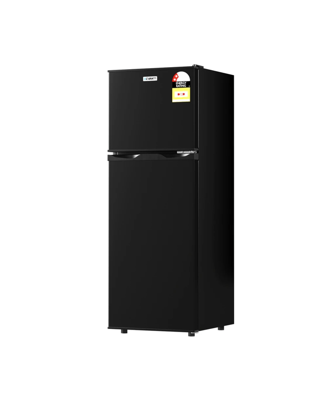 Devanti 122L Two Door Bar Fridge Mini Fridge with Freezer - B