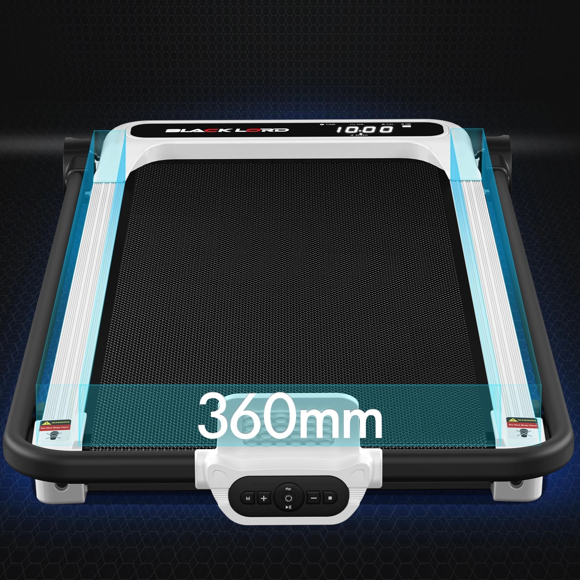 7 Black Lord Treadmill 4-in-1 Walking Vibration Pad Incline Foldable Home Gym - White, 7 of 9