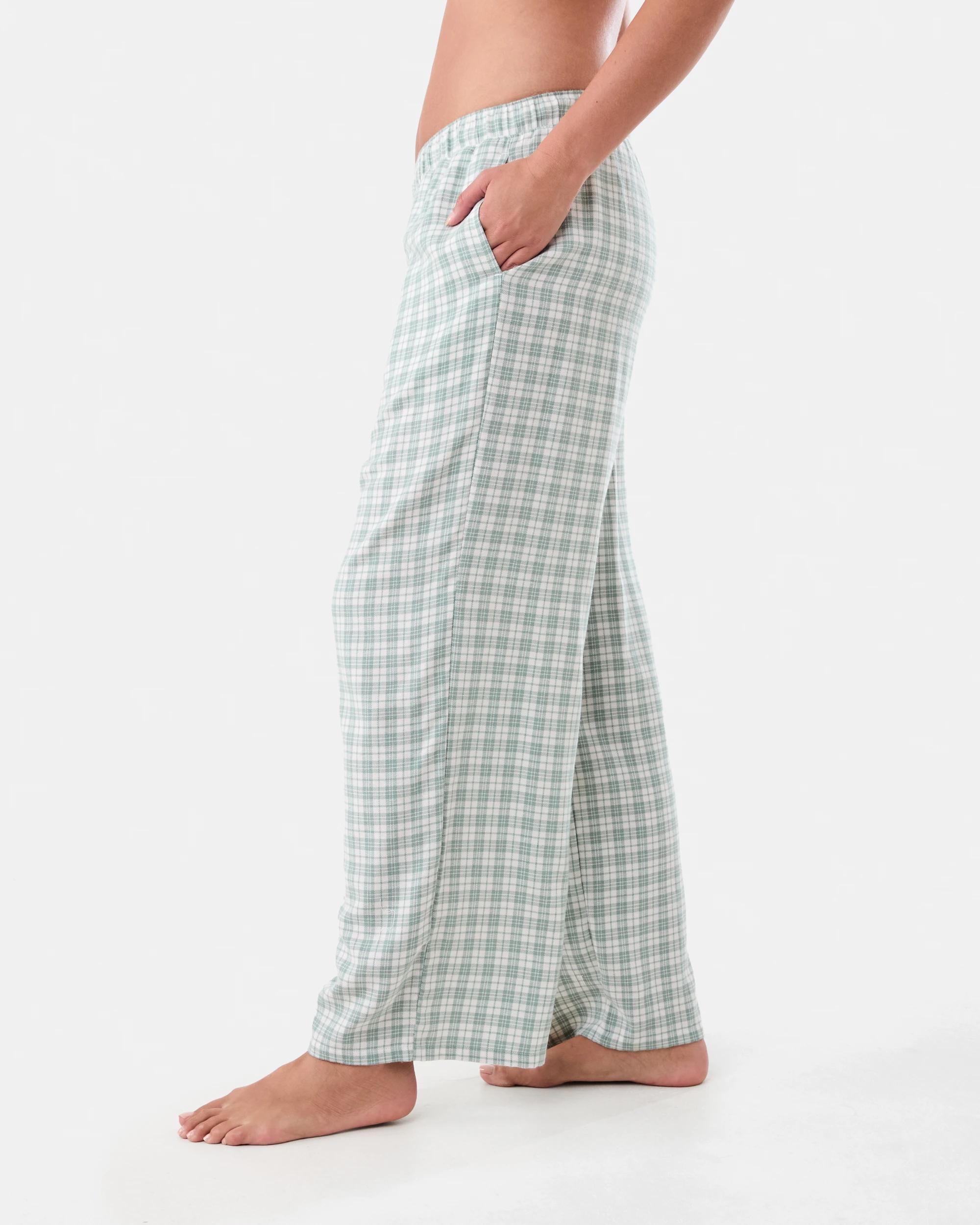 2 Boyfriend Flannel Pants Grn Check, 2 of 6