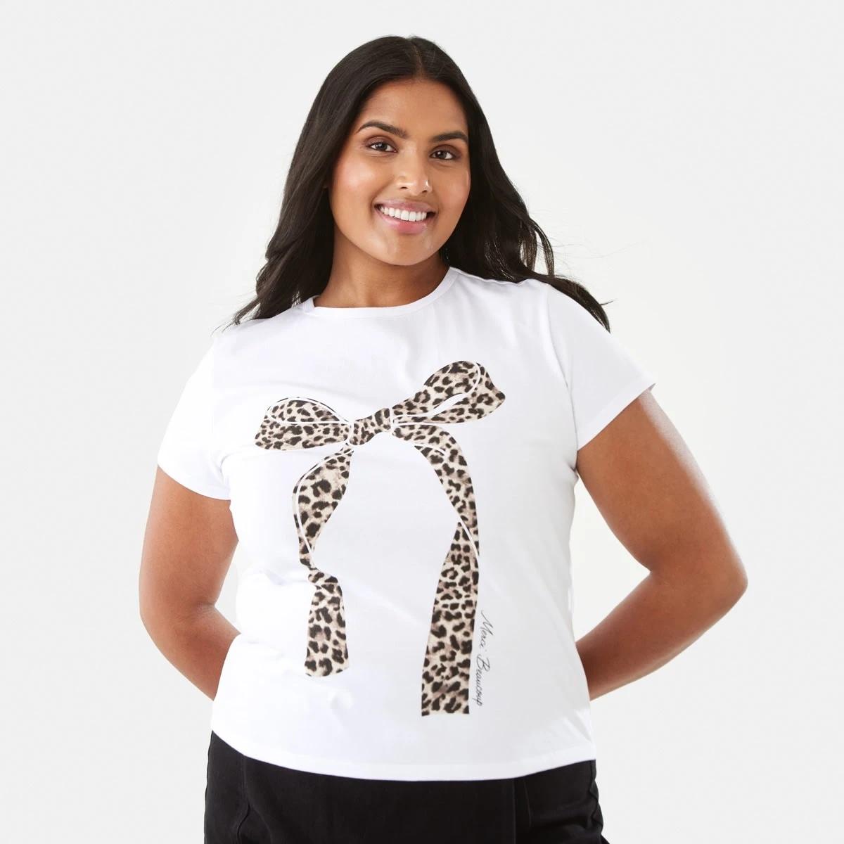 3 Short Sleeve Neat Print T-shirt Leo Bow, 3 of 8