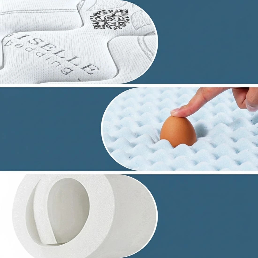 6 Giselle Bedding King Mattress 35cm Bed in a Box Pocket Spring Gel Memory Foam - King Bed - Multi, 6 of 10