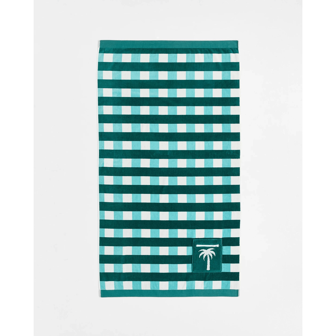 1 Target Gingham Beach Towel with Pocket - Green, 1 of 2