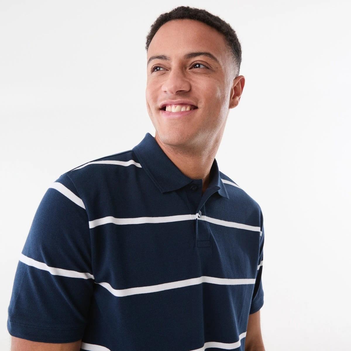4 Stripe Polo Shirt GIANN STRIPES SPELL NAVY, 4 of 5
