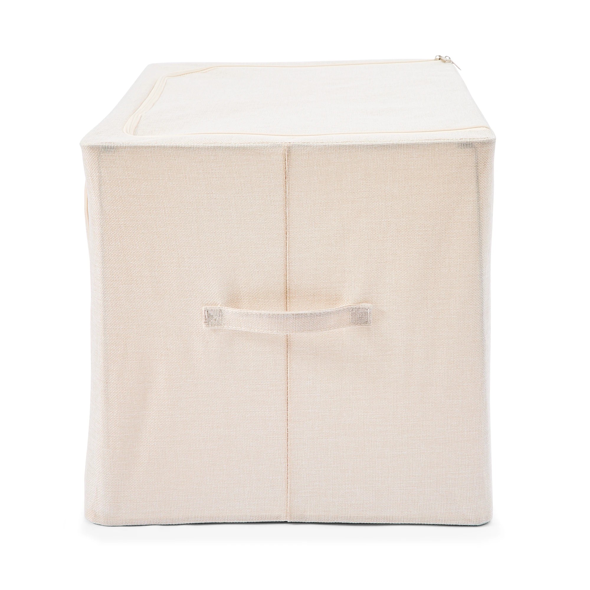 6 Linen Look Collapsible Box with Window - Extra Large, Beige, 6 of 10