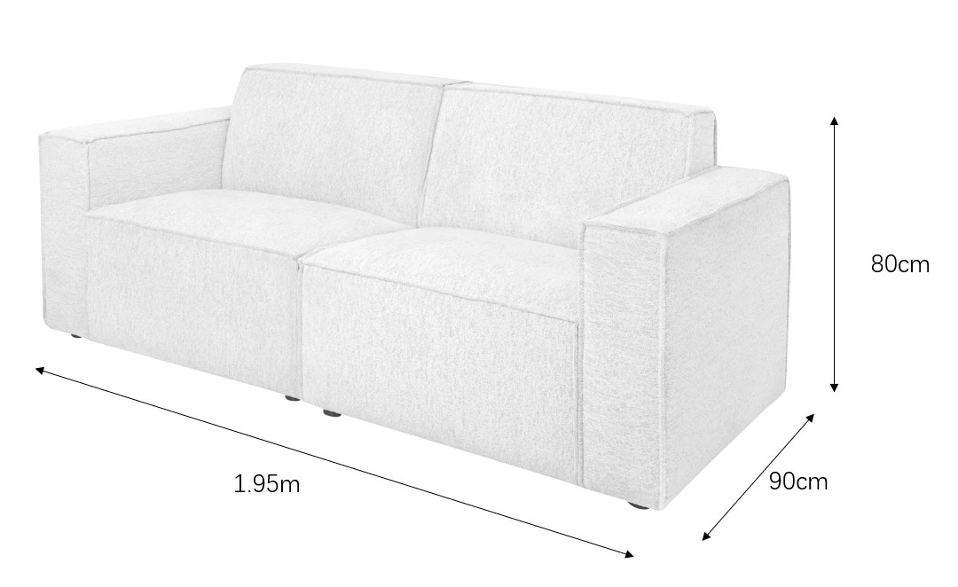 9 Jax 2.5 Seat Modular Sofa - Cream, 9 of 9