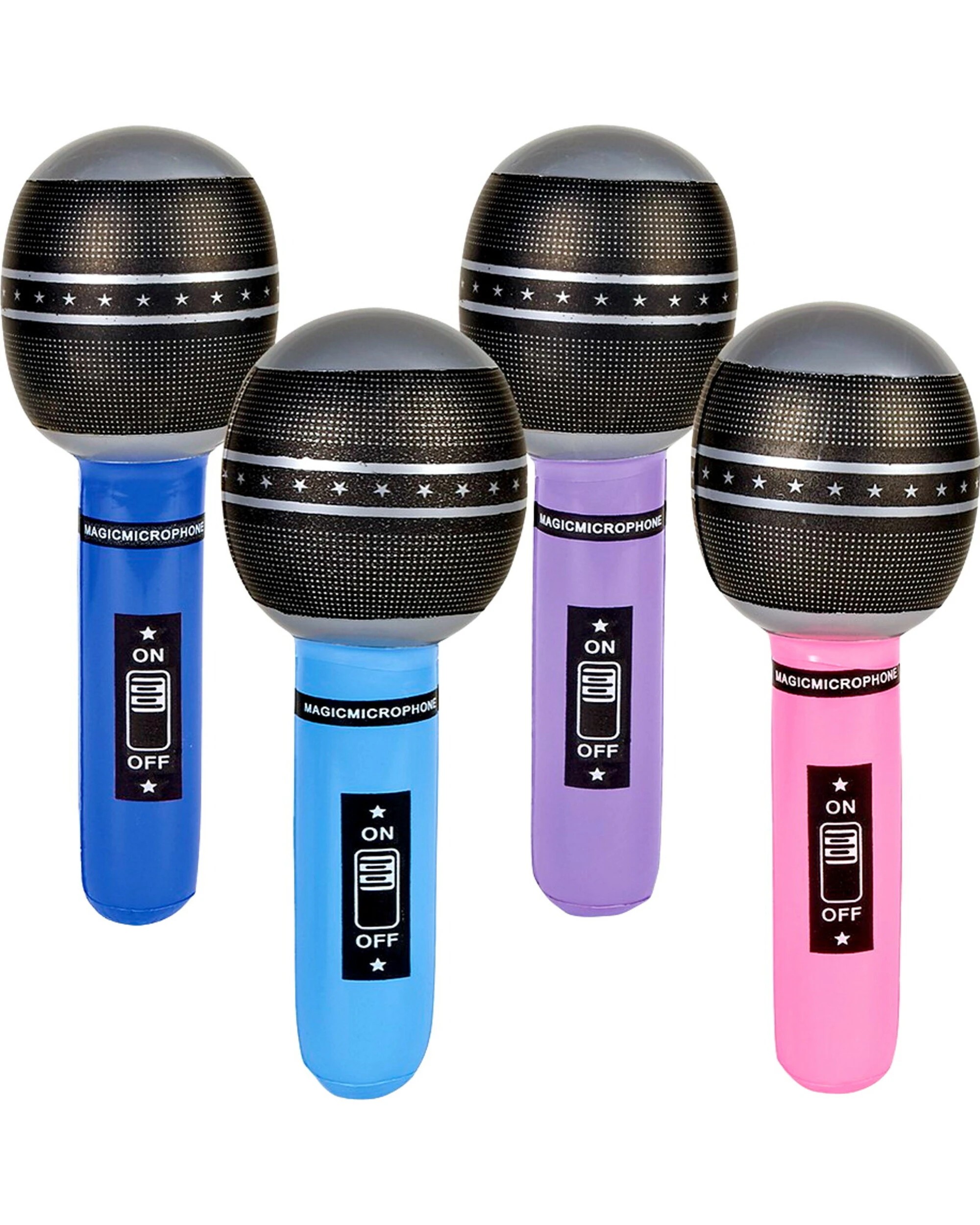 1 Partyrama Inflatable Microphones Pack of 12, 1 of 2