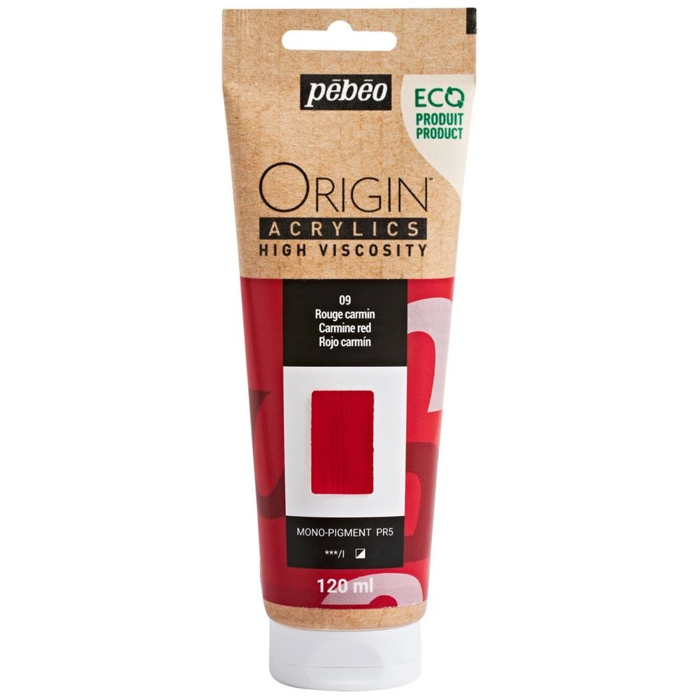 1 Pebeo Origin Acrylic Paint 120mL Carmine Red, 1 of 2