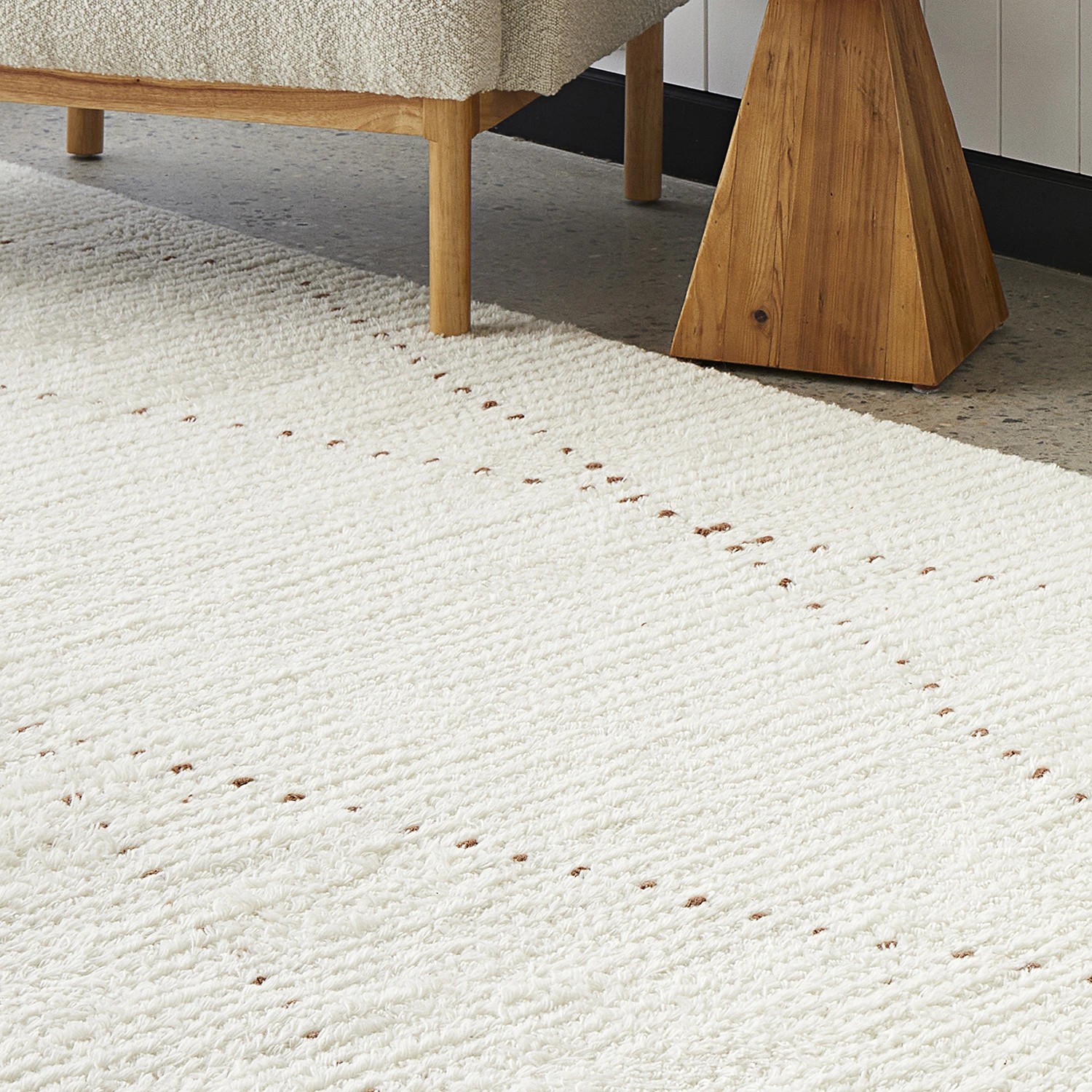 3 Common Ground Rugs Lumina Daina 225x155cm - Medium Hand Loomed Wool Floor Rug - Natural, 3 of 7