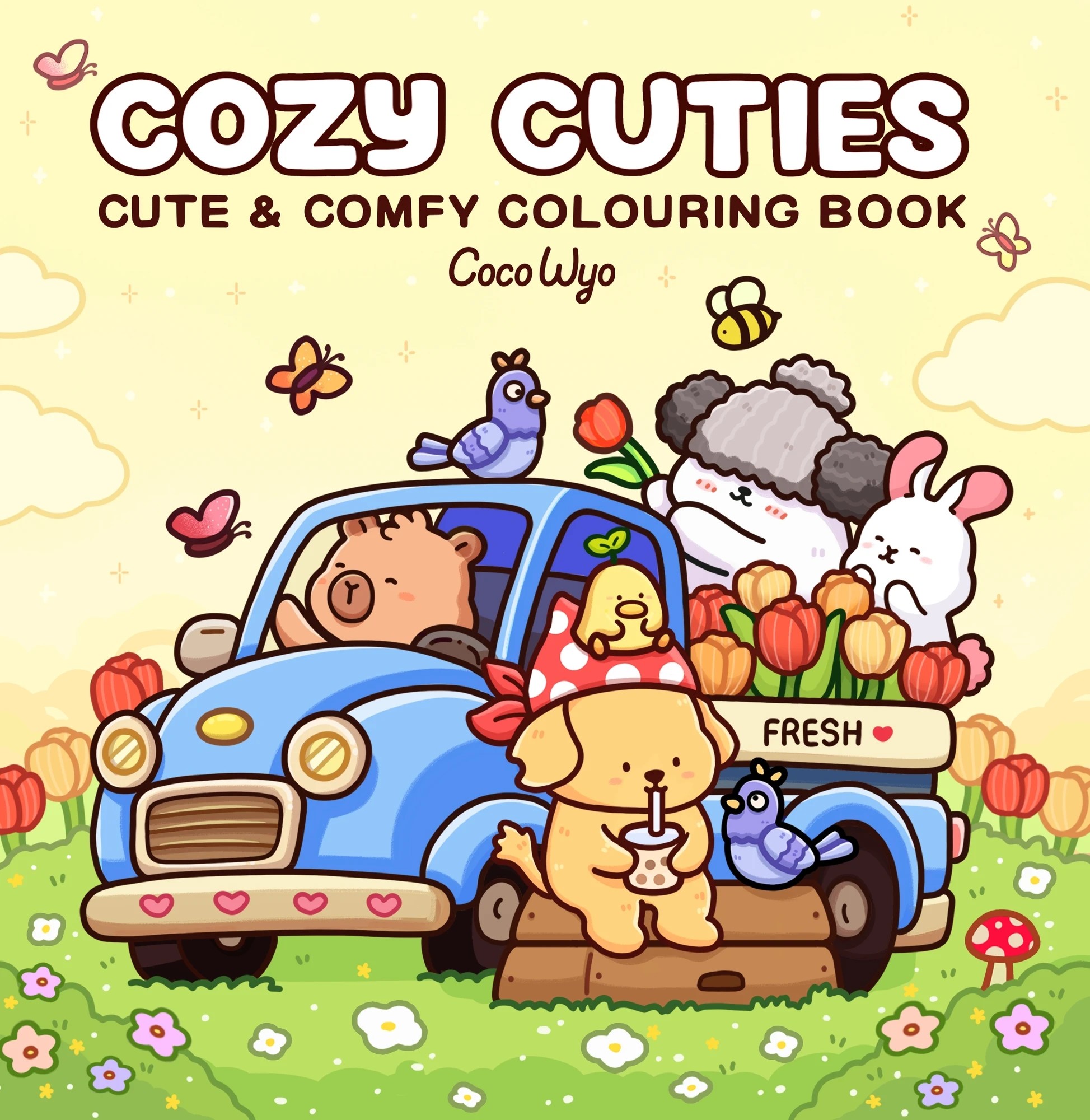 1 Cozy Cuties Cute and Comfy Colouring Book by Coco Wyo - Book