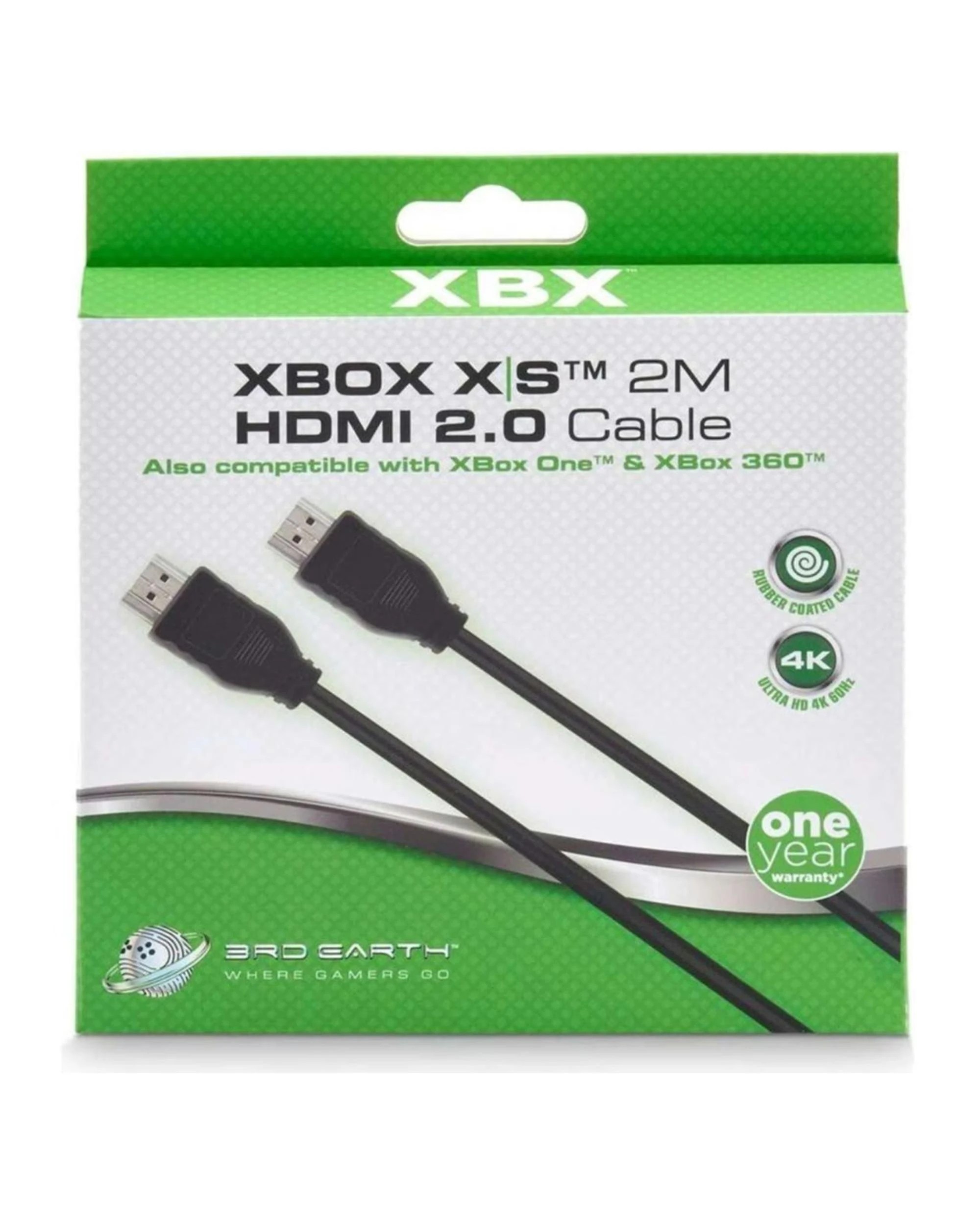 1 3rd Earth 2M HDMI 2.0 Cable for XBox - Black, 1 of 2