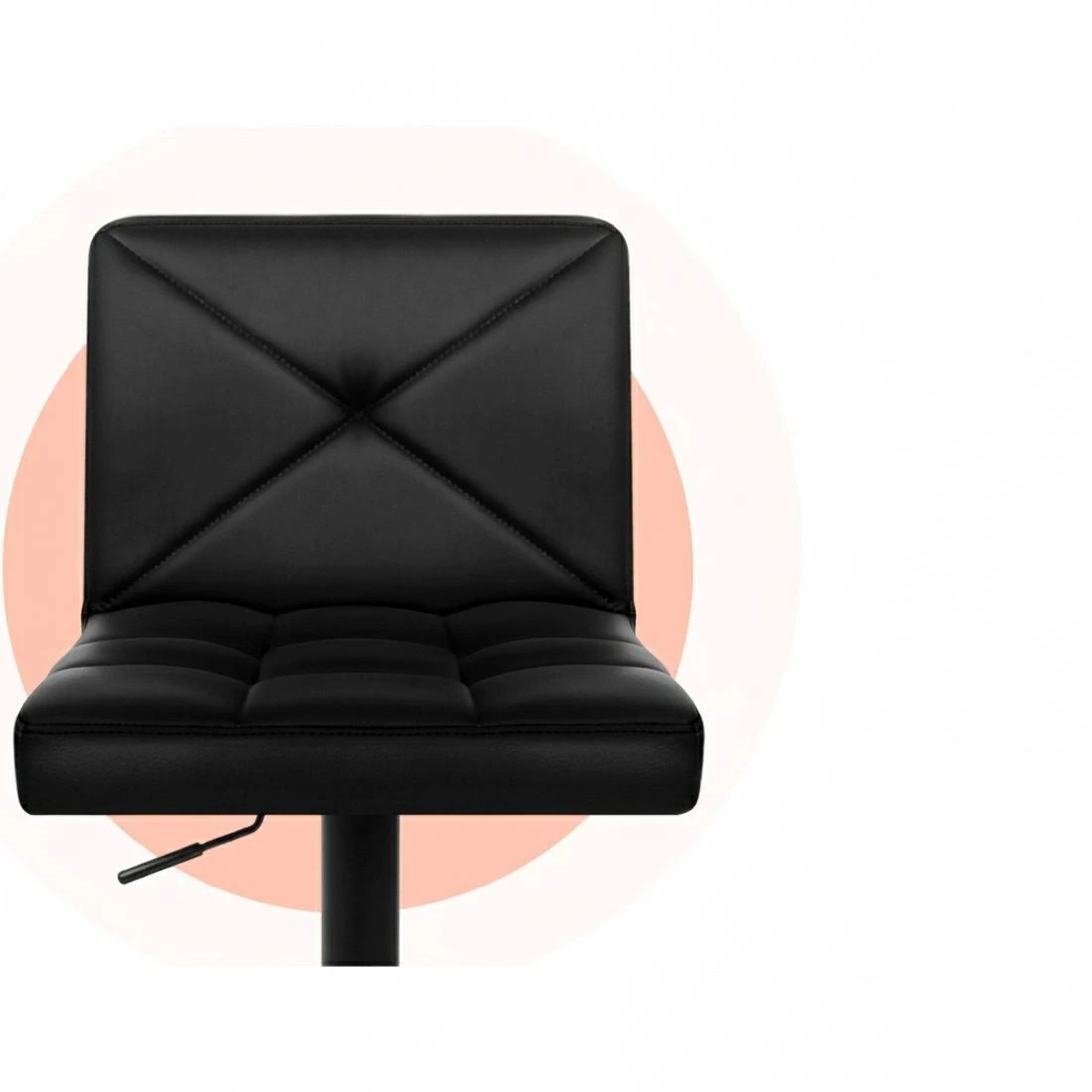 5 Artiss 4x Bar Stools Gas Lift Leather Chair - Black, 5 of 5