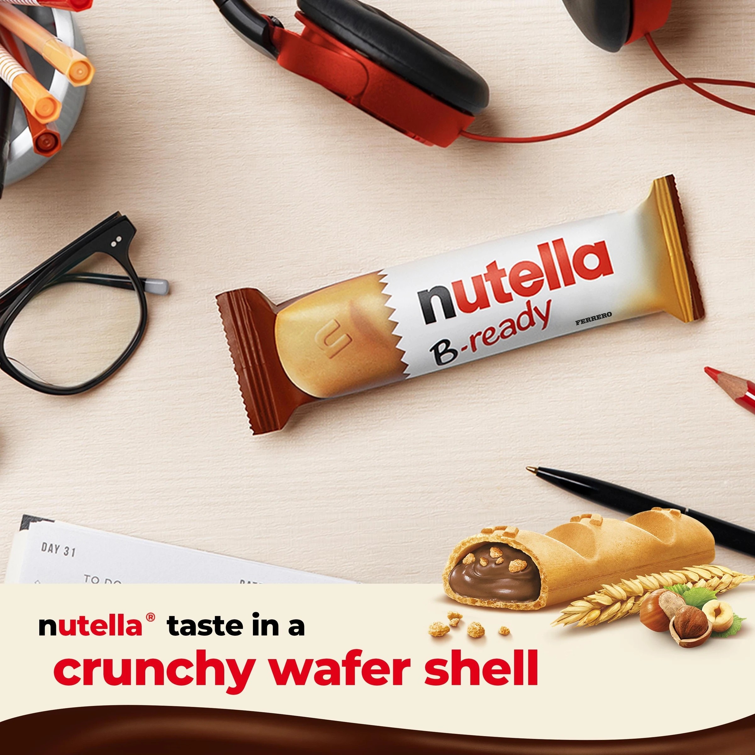9 6 Piece Nutella B-Ready Wafer Chocolate Biscuit 132g, 9 of 10