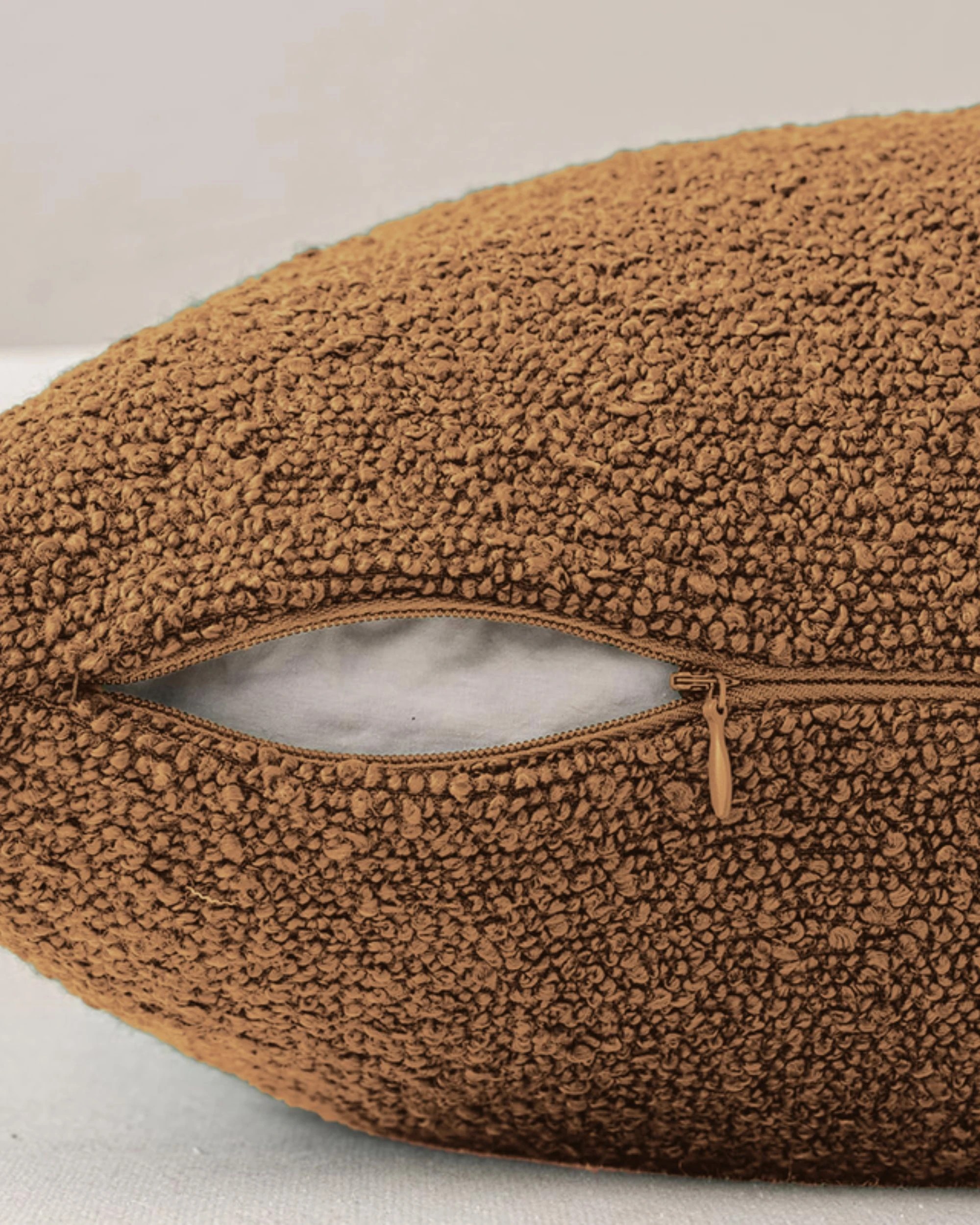 3 Gioia Casa 2-Pack Bouclé Cushion Covers 30x50cm - Caramel, 3 of 4