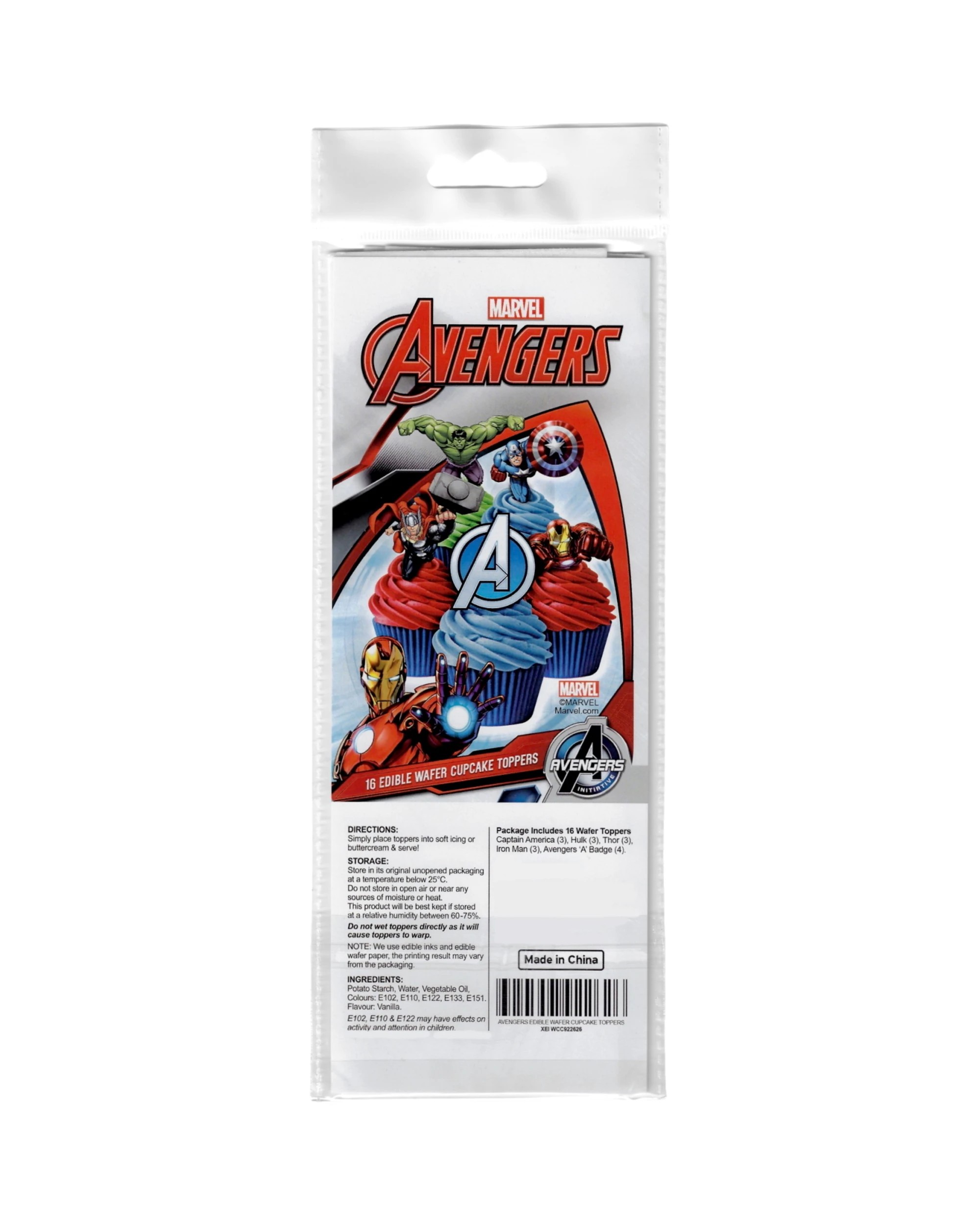 2 Marvel Avengers Edible Wafer Cupcake Toppers Pack of 16, 2 of 2