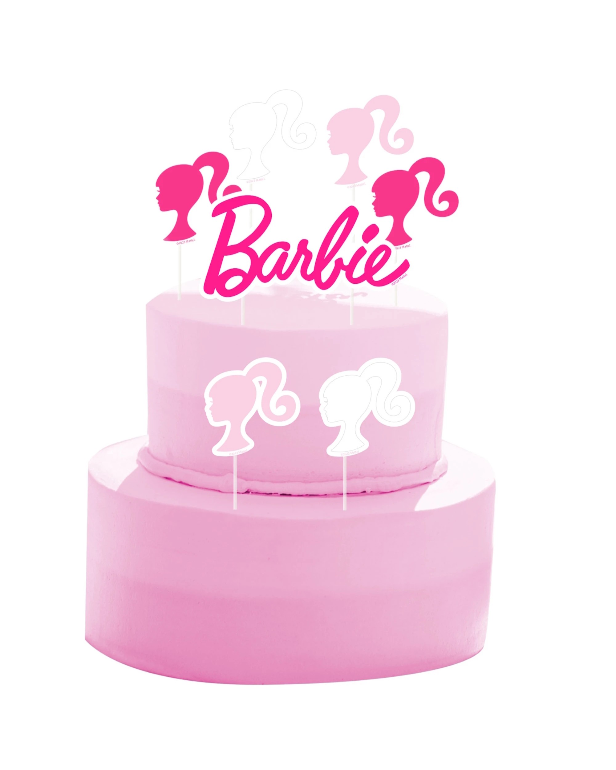 1 Barbie Barbie Cake Toppers Pack of 7 - Pink, 1 of 1