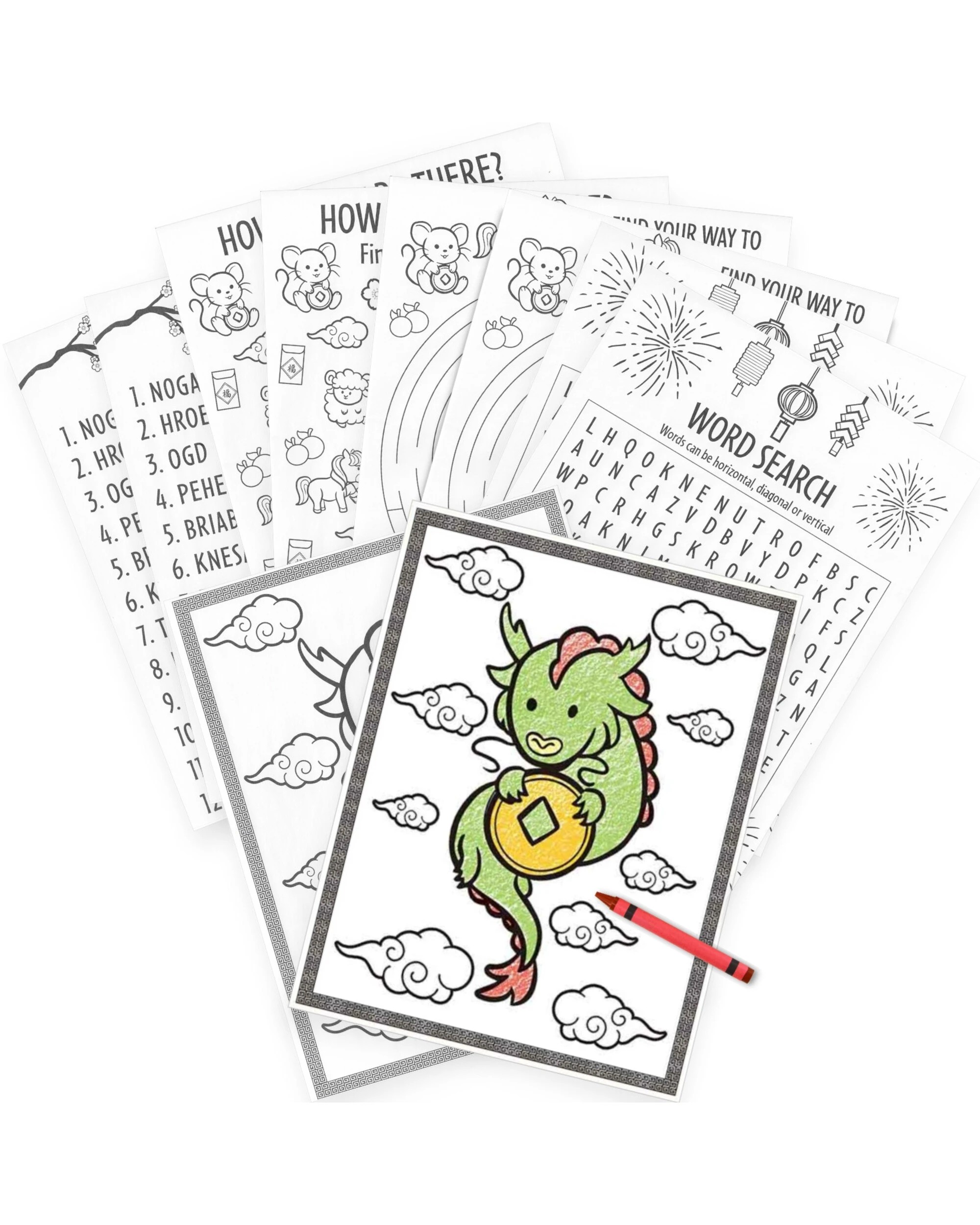 1 Anagram Chinese New Year Activity Sheets 10 Sheets, 1 of 4