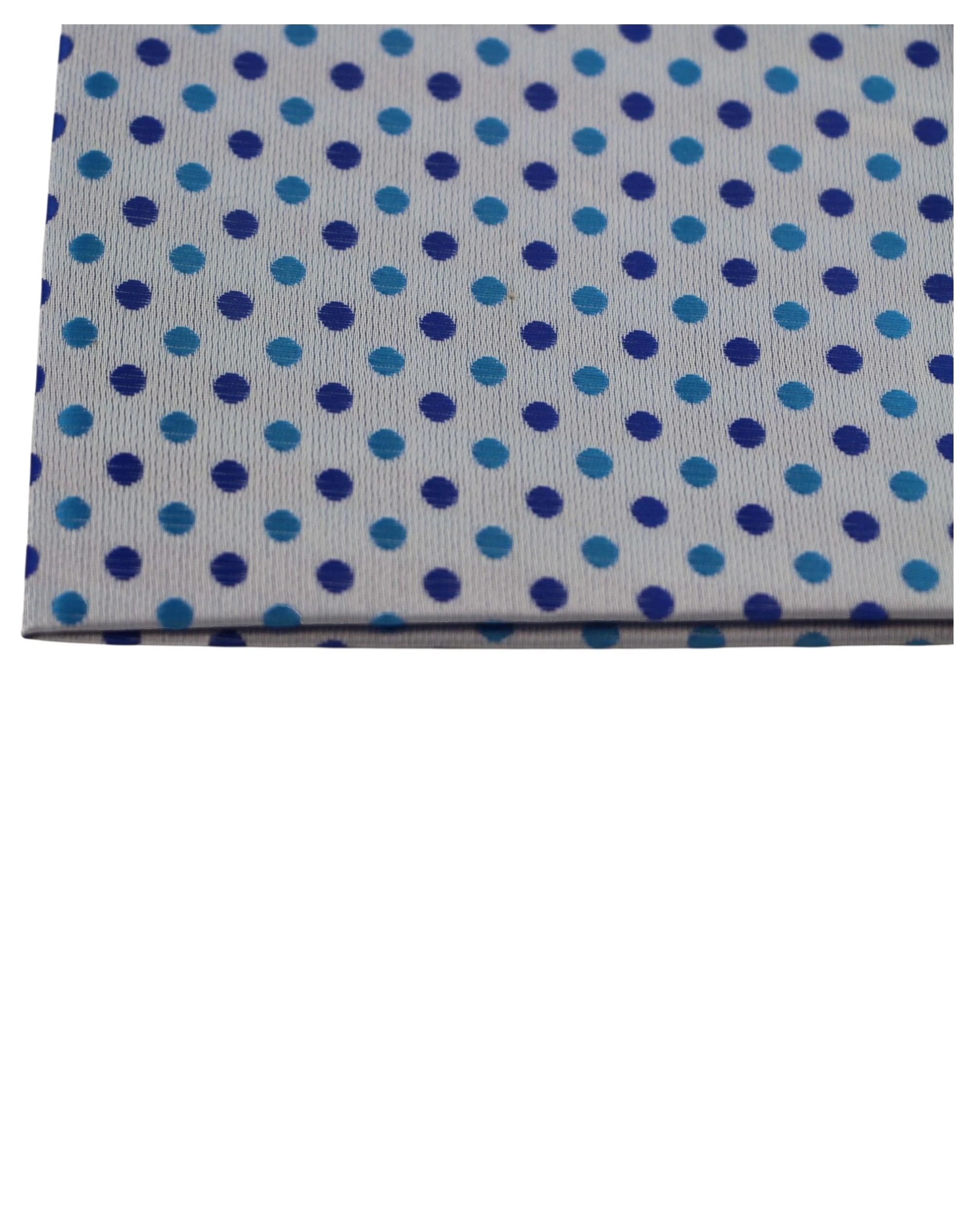 2 Zasel Mens Light Blue & Navy Small Polka Dot Silk Pocket Square - Multi, 2 of 3