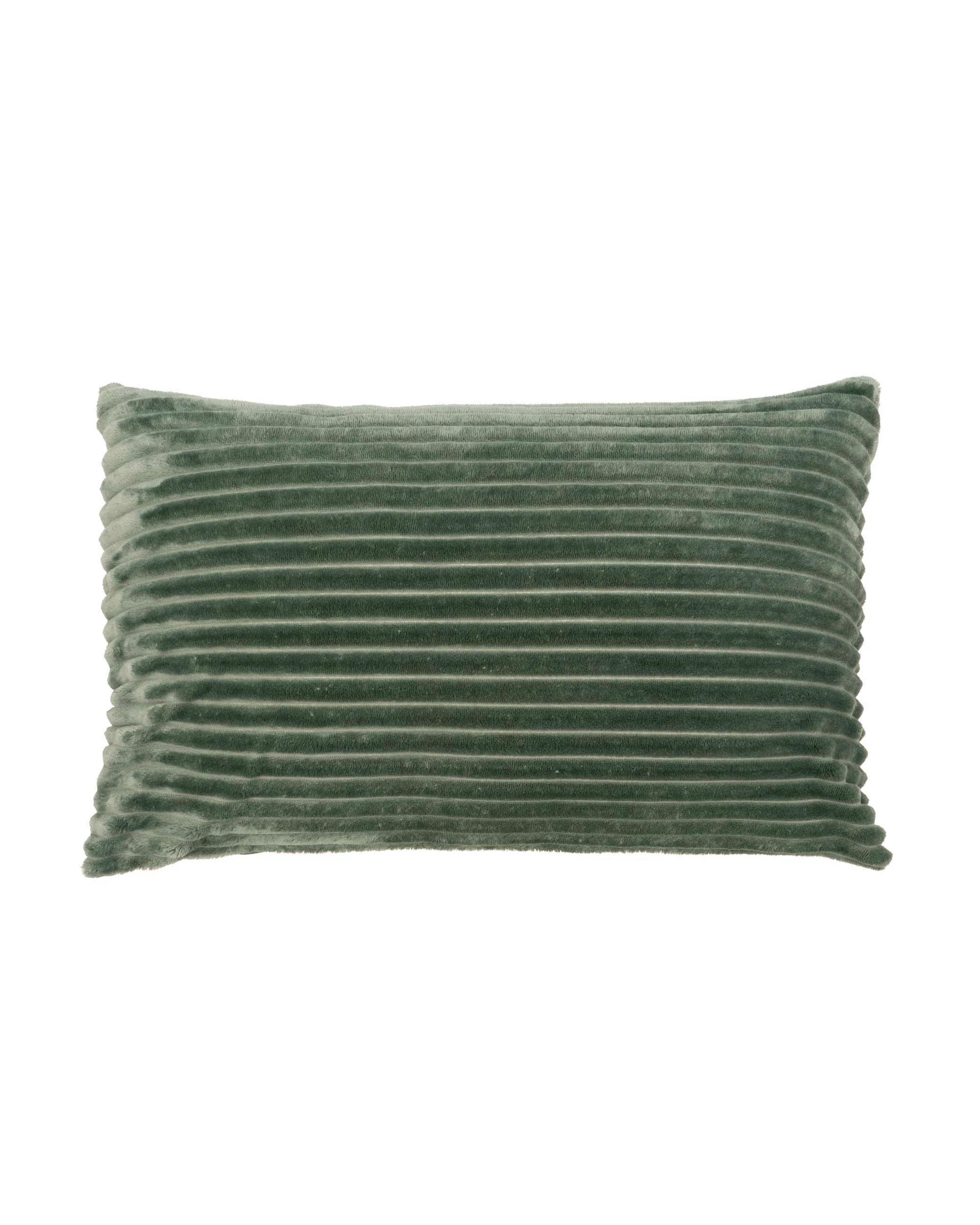 2 Bambury Channel Plush Velour Striped Quilt Cover Set Juniper - Super King Bed - Green, 2 of 3