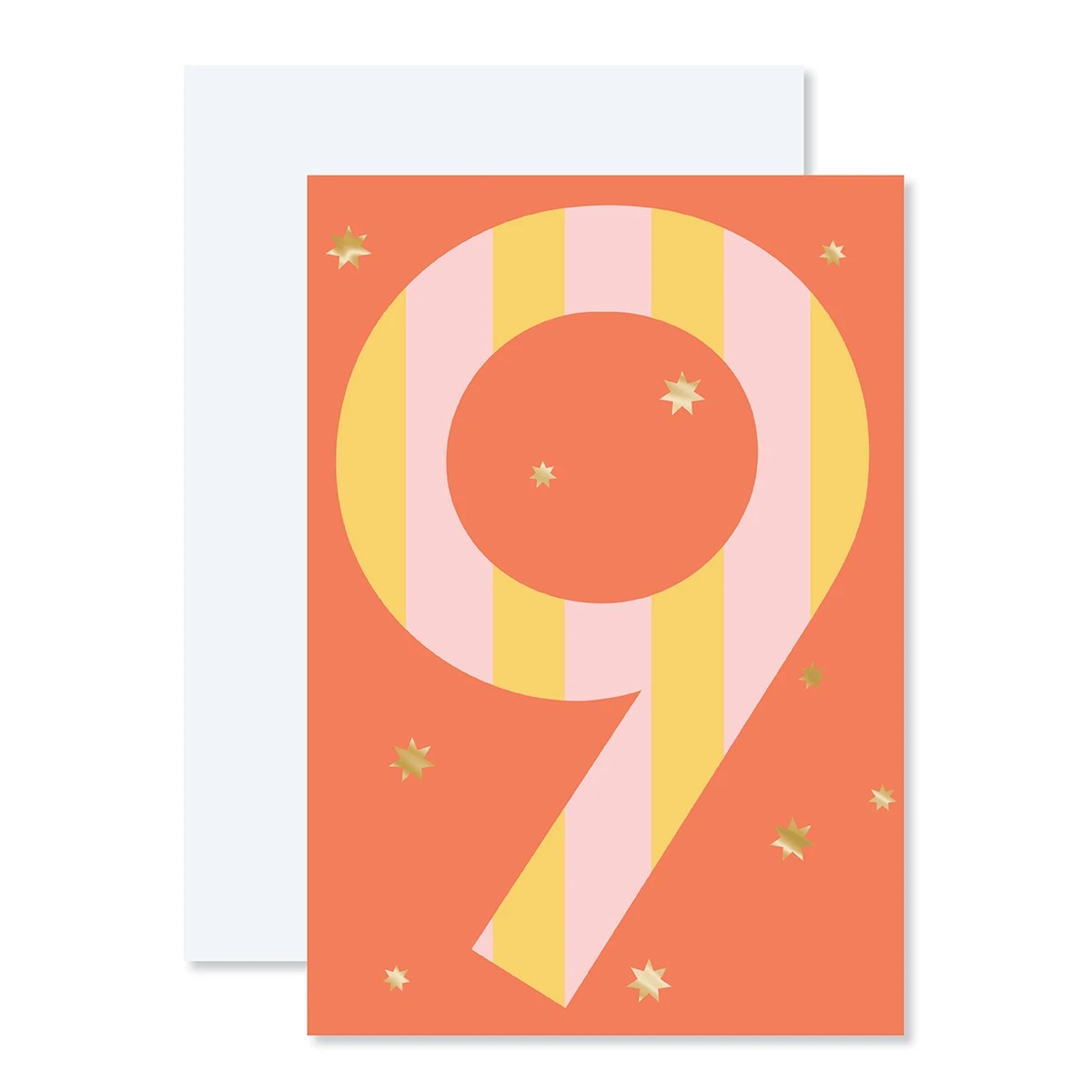 1 Connections from Hallmark 9th Birthday Card - Gold Foil Stars, 1 of 3