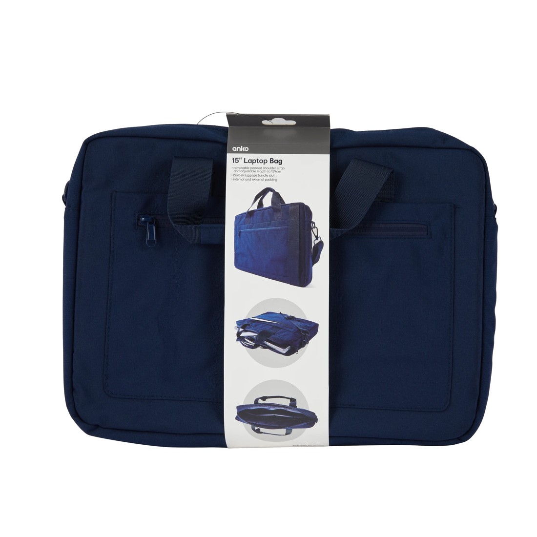9 15in. Laptop Bag - Navy Blue, 9 of 9