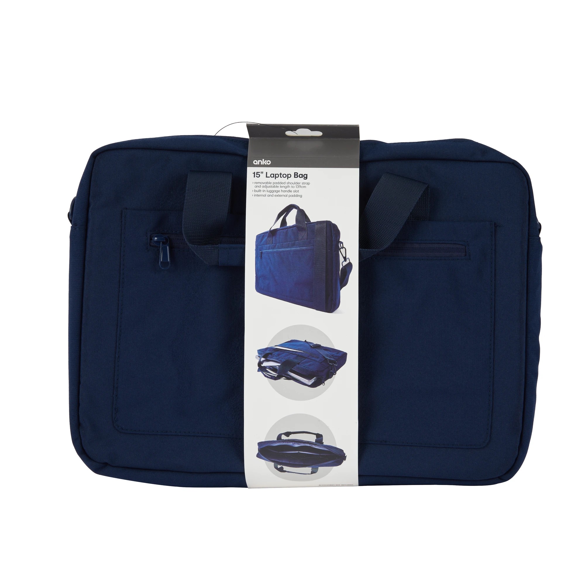 9 15in. Laptop Bag - Navy Blue, 9 of 9
