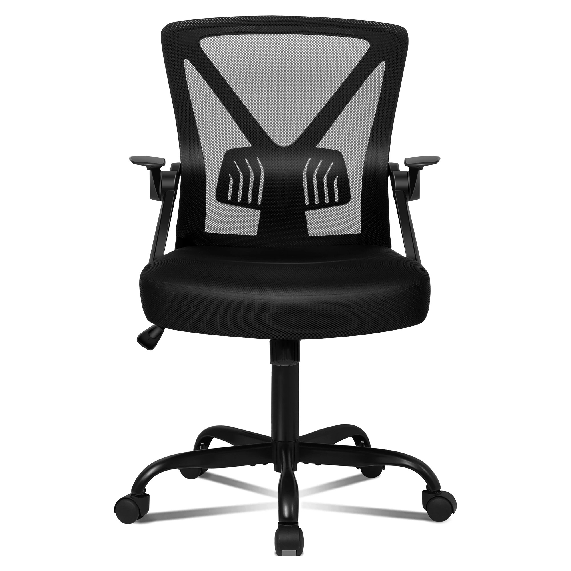 4 Alfordson Mesh Office Chair Executive Fabric Seat Gaming Racing Tilt Computer - Black, 4 of 10
