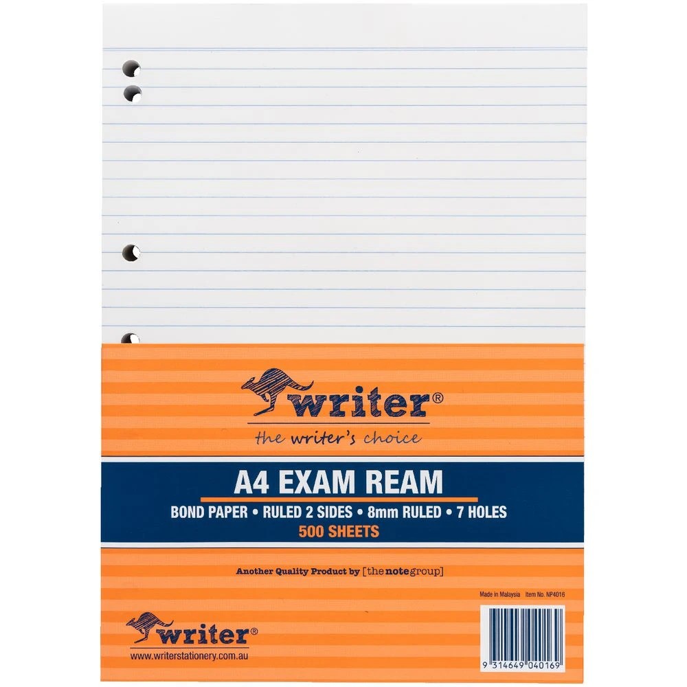 3 500 Pack Writer A4 60gsm 8mm Ruled Loose Leaf Exam Paper, 3 of 3