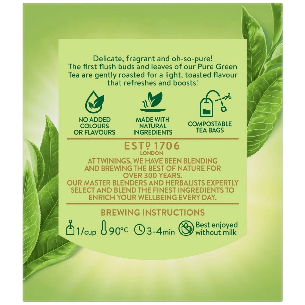 3 Twinings Pure Green Tea Bags 10 Pack, 3 of 4