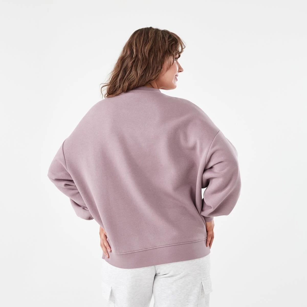 3 Oversized Crew Neck Sweatshirt Mauve, 3 of 5