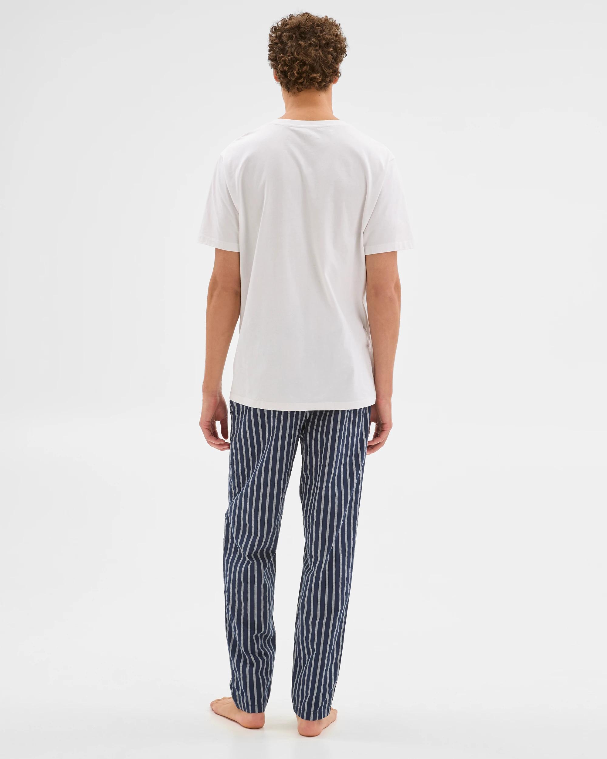 4 Australian Cotton Poplin Sleep Lounge Pants -  Maxx NAVY BLUE STRIPE, 4 of 6