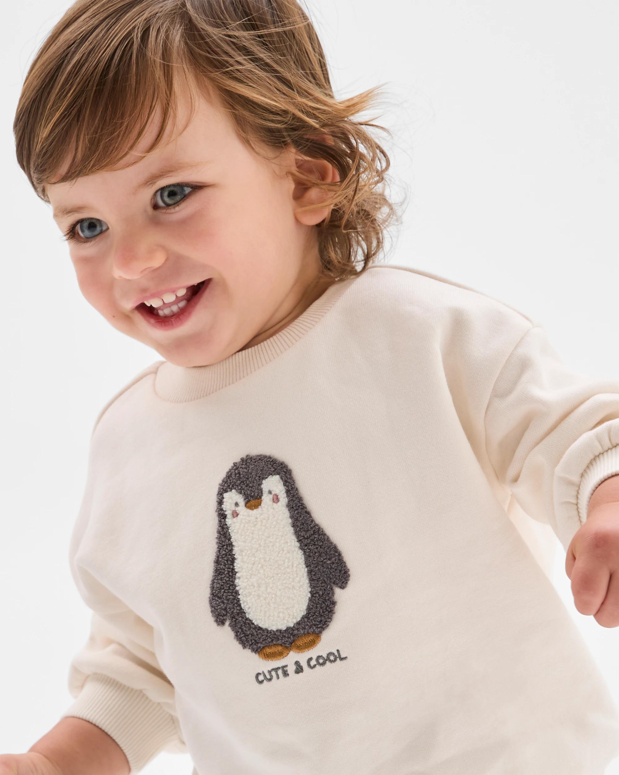 2 Target Baby Baby Organic Cotton Jumper PENGUIN GARDENIA, 2 of 5