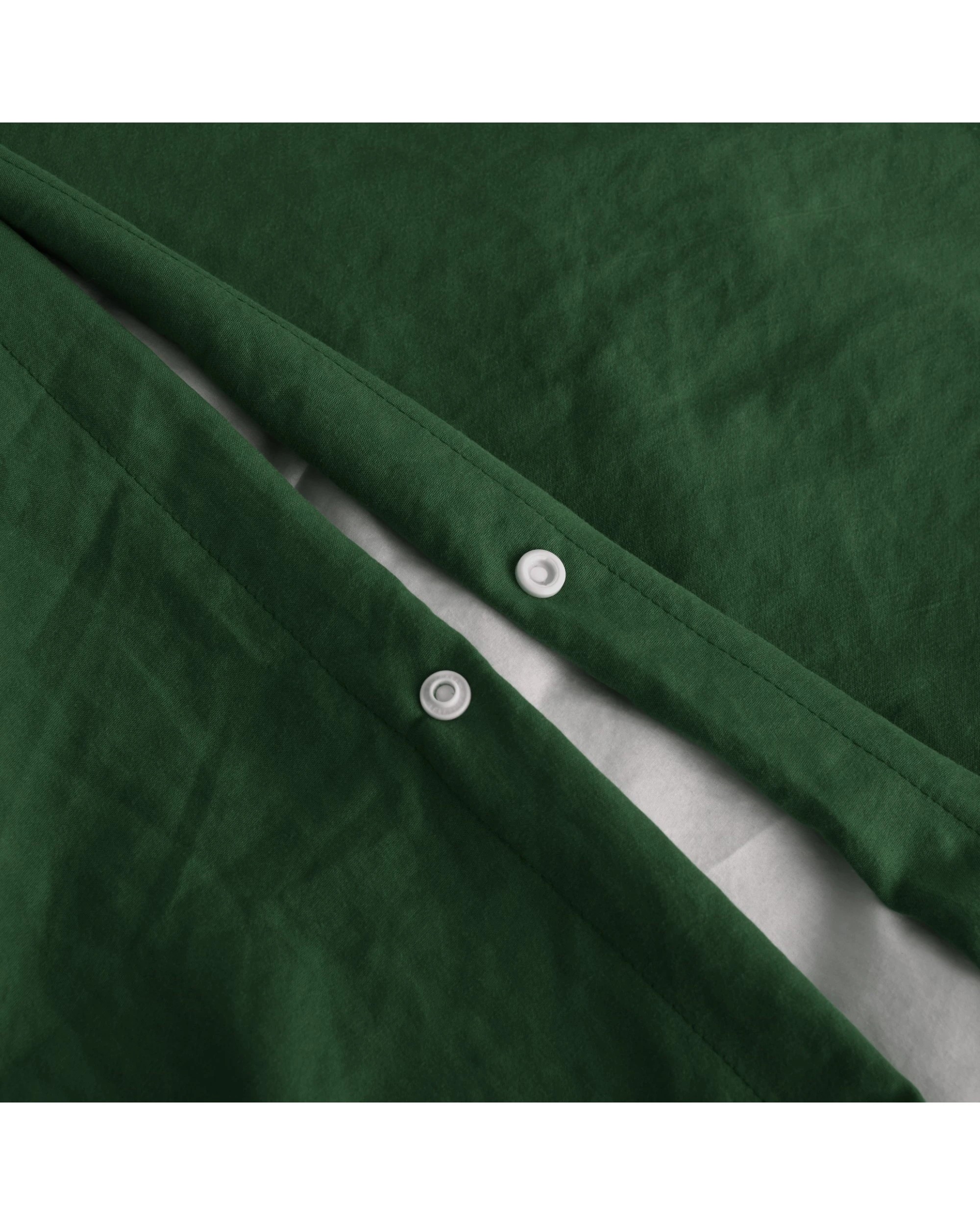 4 Dreamaker Superfine Washed Microfibre Quilt Cover Set - Double Bed - Hunter Green, 4 of 7